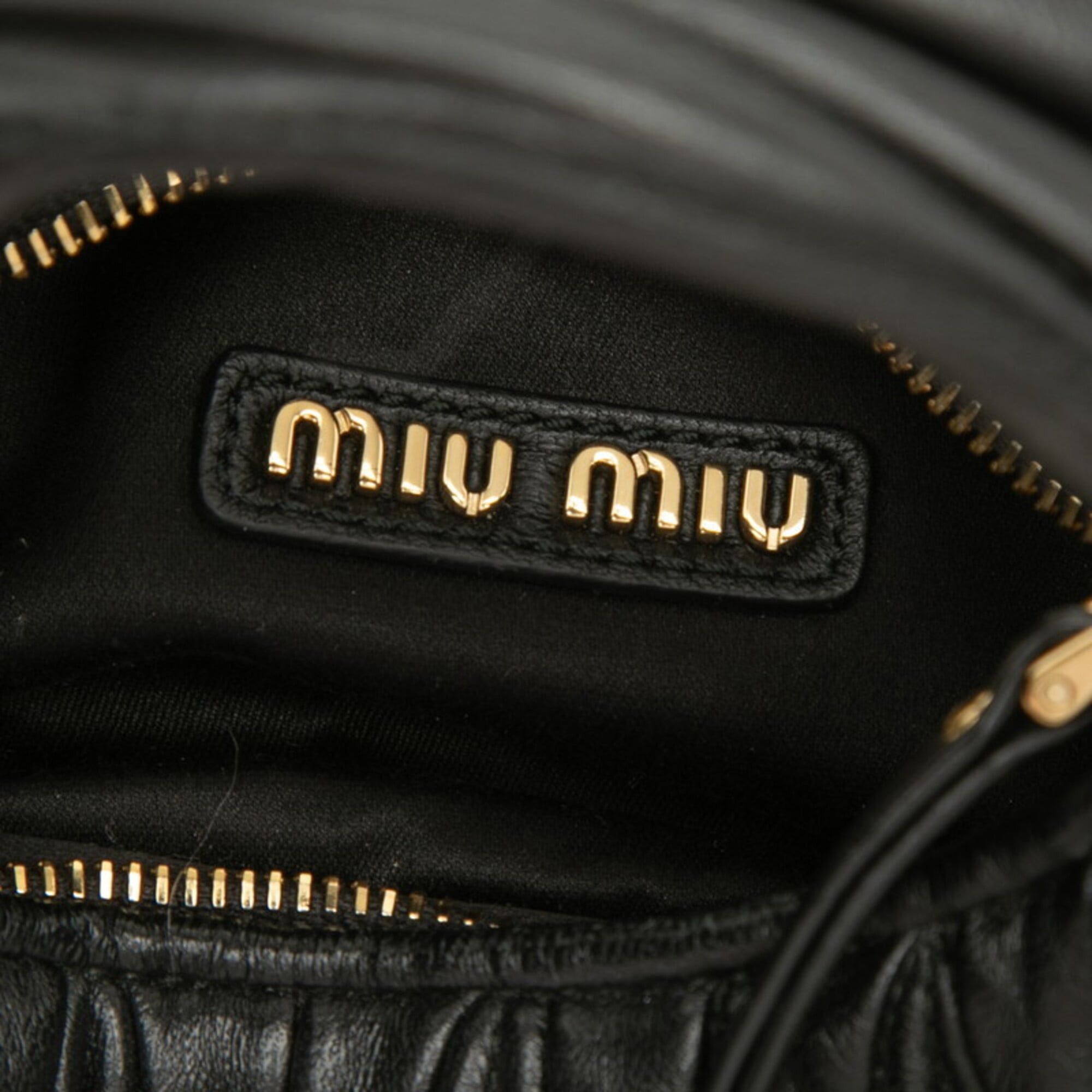Miu Miu Miu Miu Miu Matelassé Wonder Handbag Shoulder Bag 2-Way Black Leather Women's MIUMIU Size ONE SIZE - 6 Thumbnail