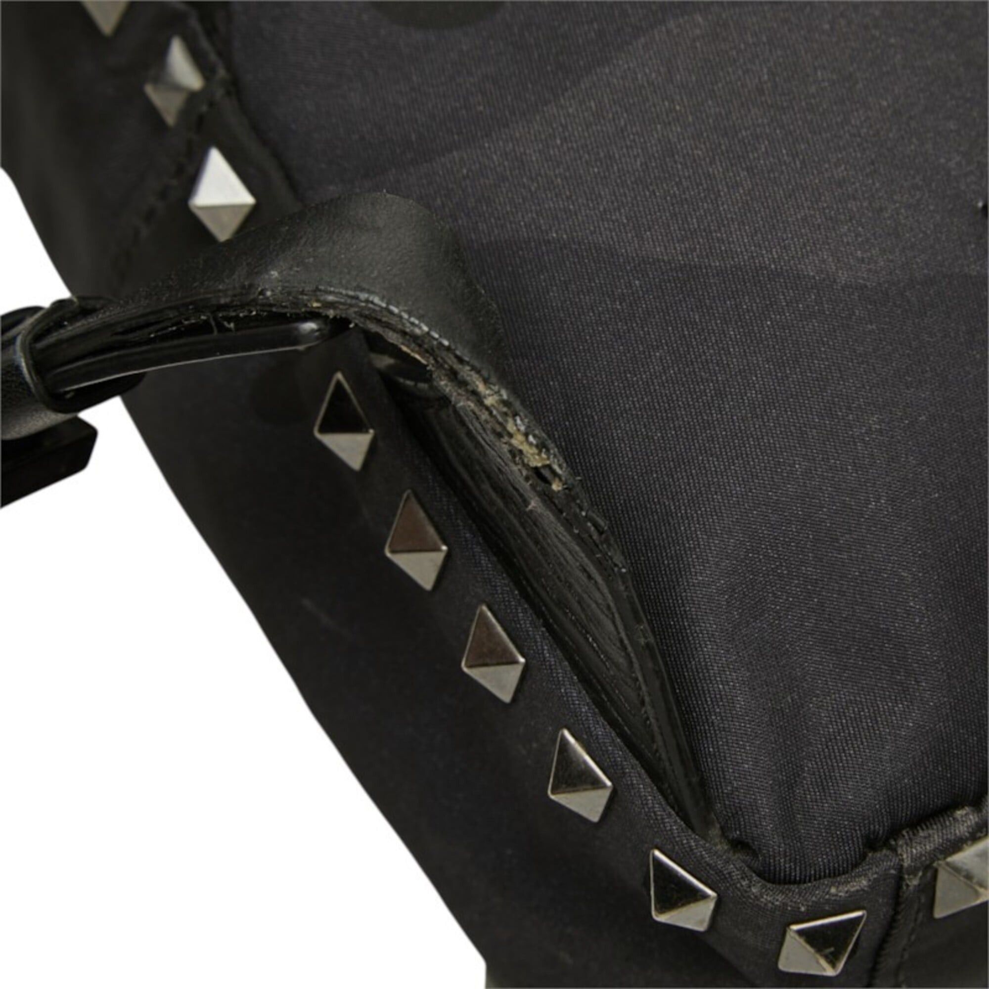 Valentino Valentino Rockstud Camouflage Backpack, Black Leather, Women's Size ONE SIZE - 8 Thumbnail