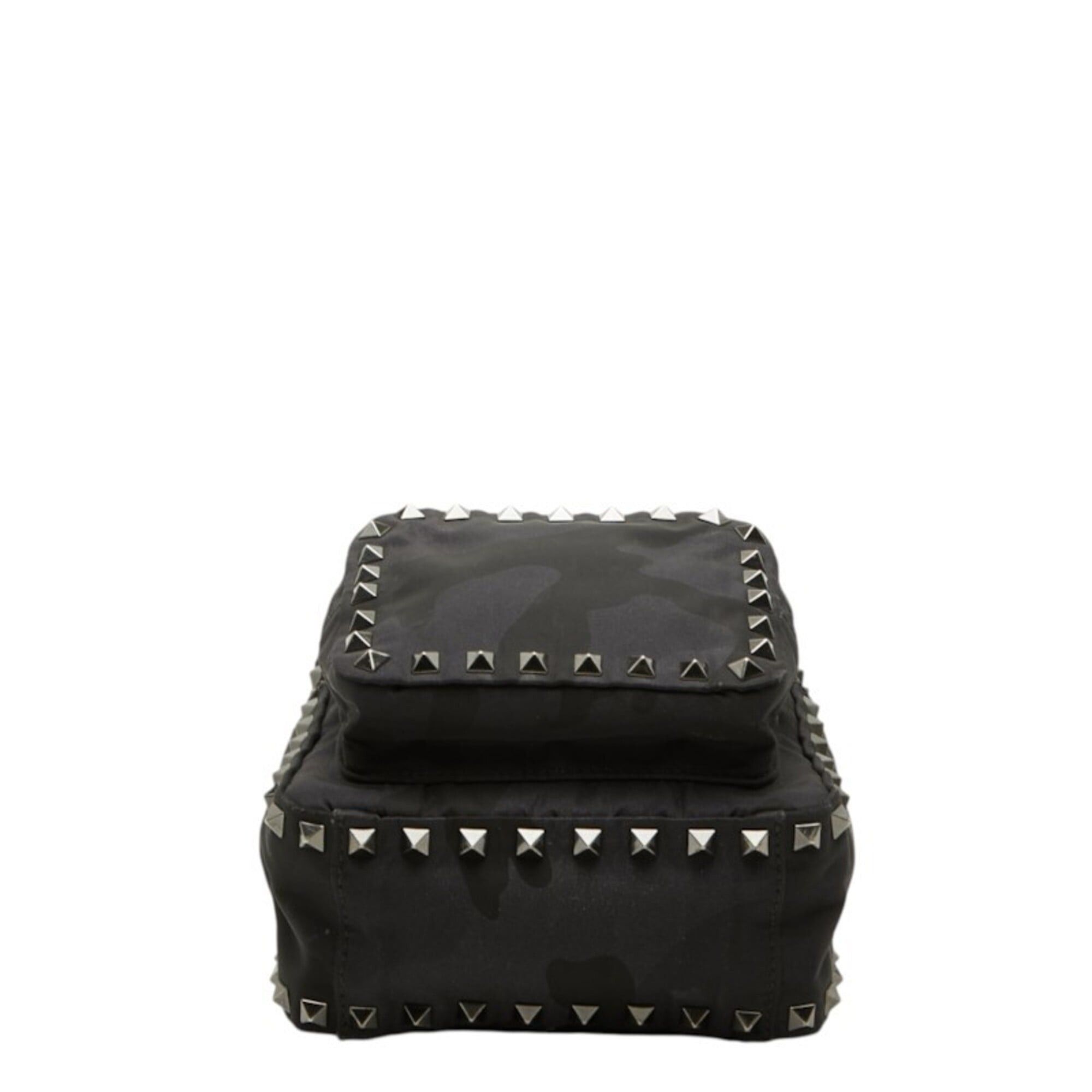 Valentino Valentino Rockstud Camouflage Backpack, Black Leather, Women's Size ONE SIZE - 3 Thumbnail