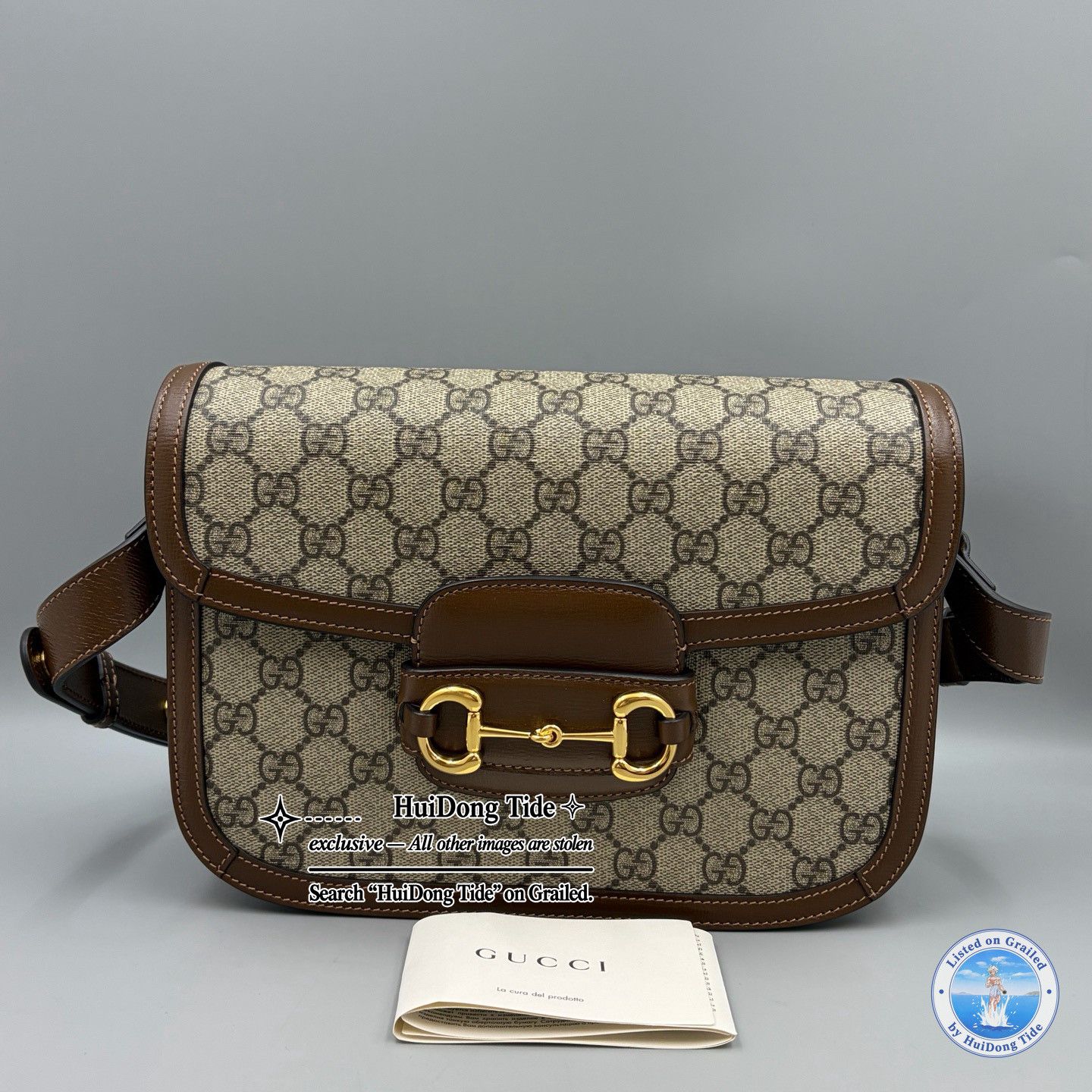 Gucci Gucci Horsebit 1955 Canvas Shoulder Bag Size ONE SIZE - 8 Thumbnail