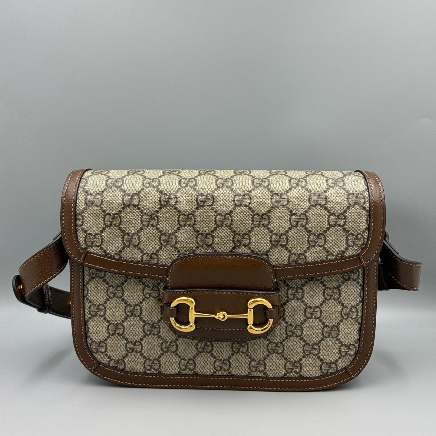 Gucci Gucci Horsebit 1955 Canvas Shoulder Bag Size ONE SIZE - 2 Thumbnail