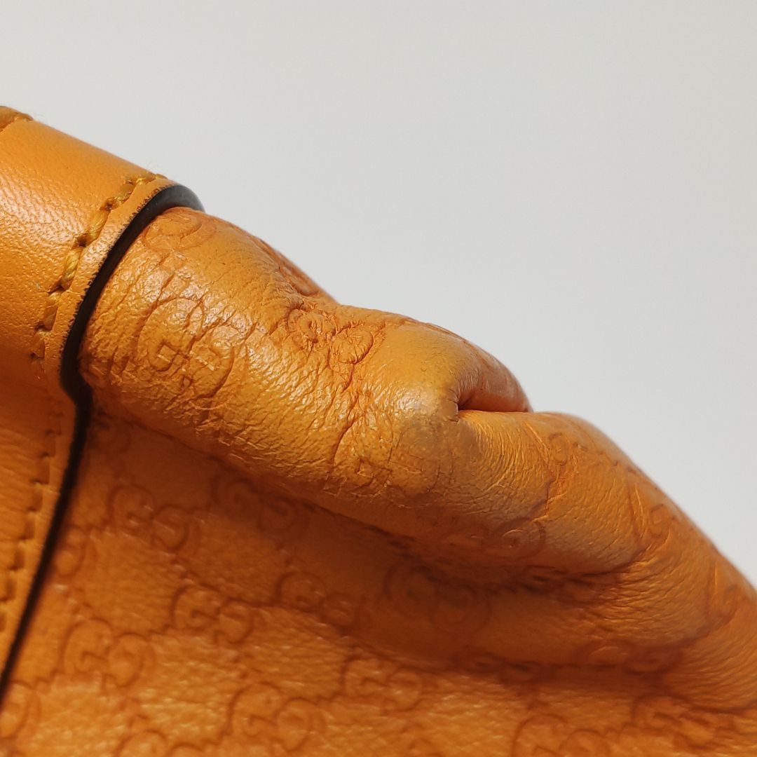 Gucci Gucci Yellow Leather GG Embossed Tote Bag Size ONE SIZE - 10 Thumbnail