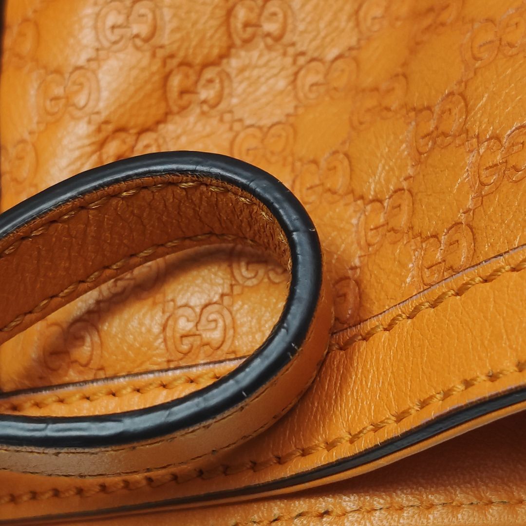 Gucci Gucci Yellow Leather GG Embossed Tote Bag Size ONE SIZE - 11 Thumbnail