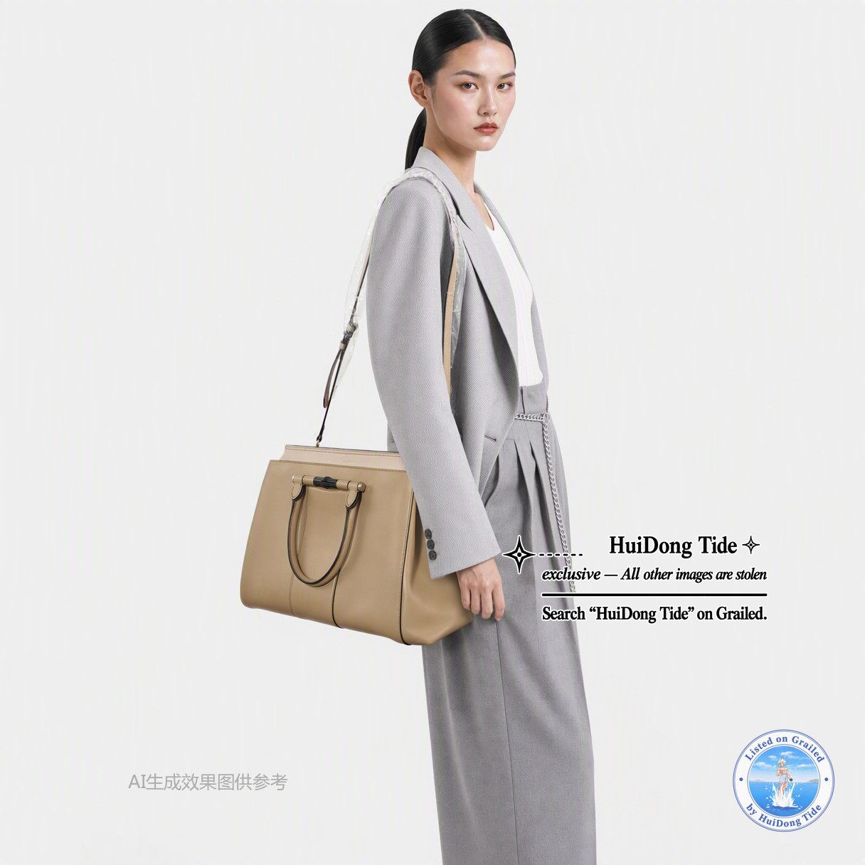 Gucci Gucci Bamboo Beige Leather Tote Bag One Size Size ONE SIZE - 2 Thumbnail