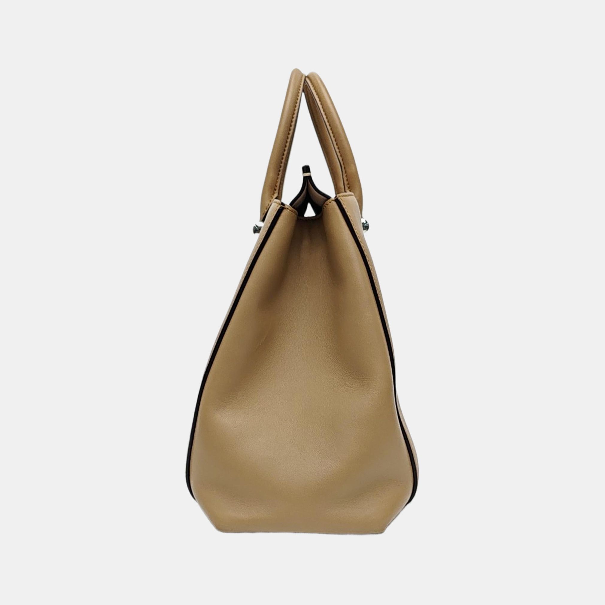 Gucci Gucci Bamboo Beige Leather Tote Bag One Size Size ONE SIZE - 3 Thumbnail