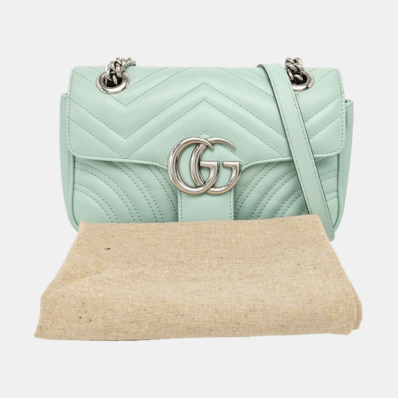 Gucci Gucci GG Marmont Leather Wave Shoulder Bag Size ONE SIZE - 8 Thumbnail