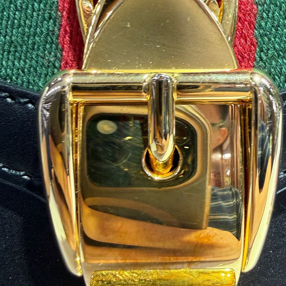 Gucci Gucci Sylvie Mini Black Leather Shoulder Bag Size ONE SIZE - 8 Thumbnail