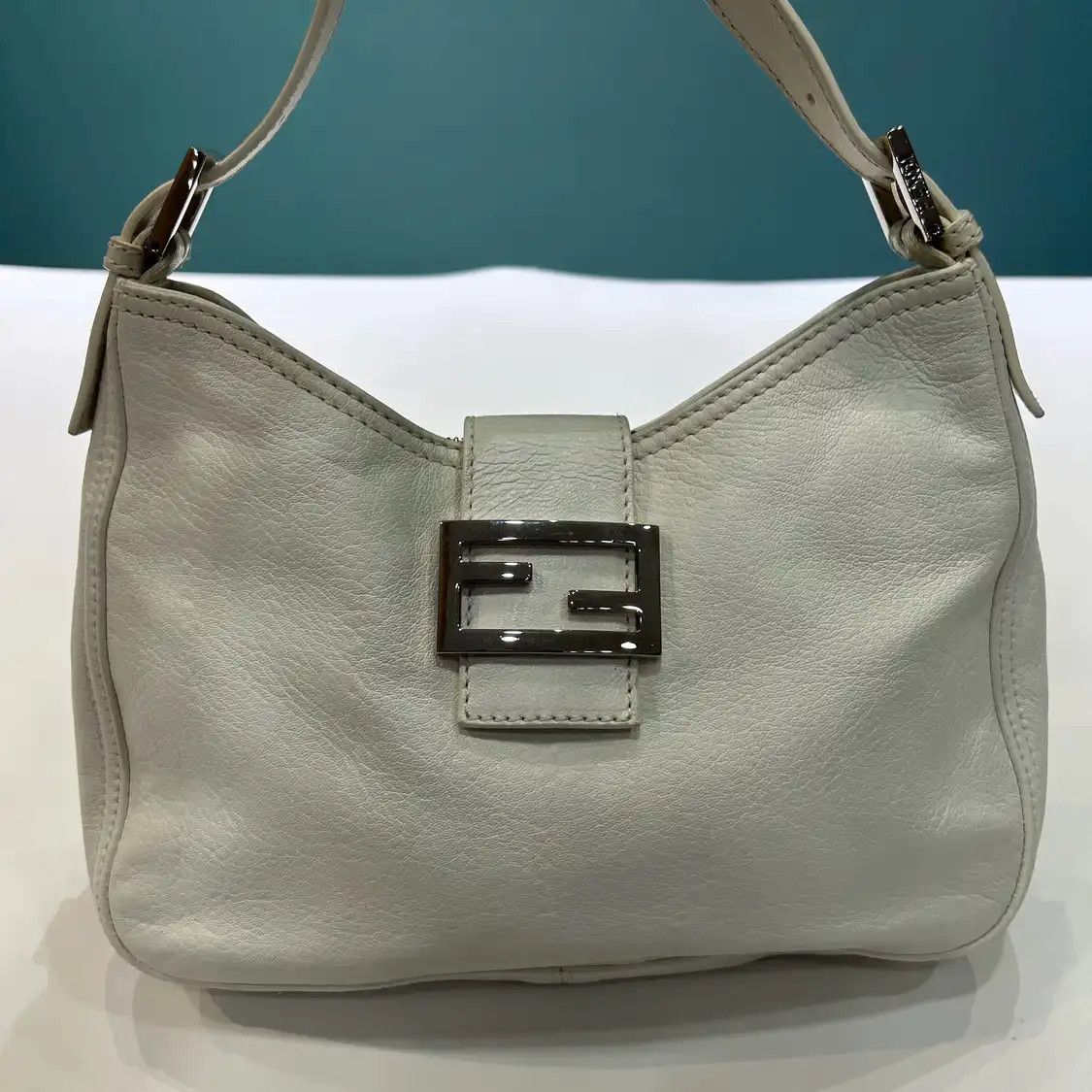 Fendi FENDI Mamma Forever white leather doubleF shoulder bag detachable strap Size ONE SIZE - 2 Thumbnail