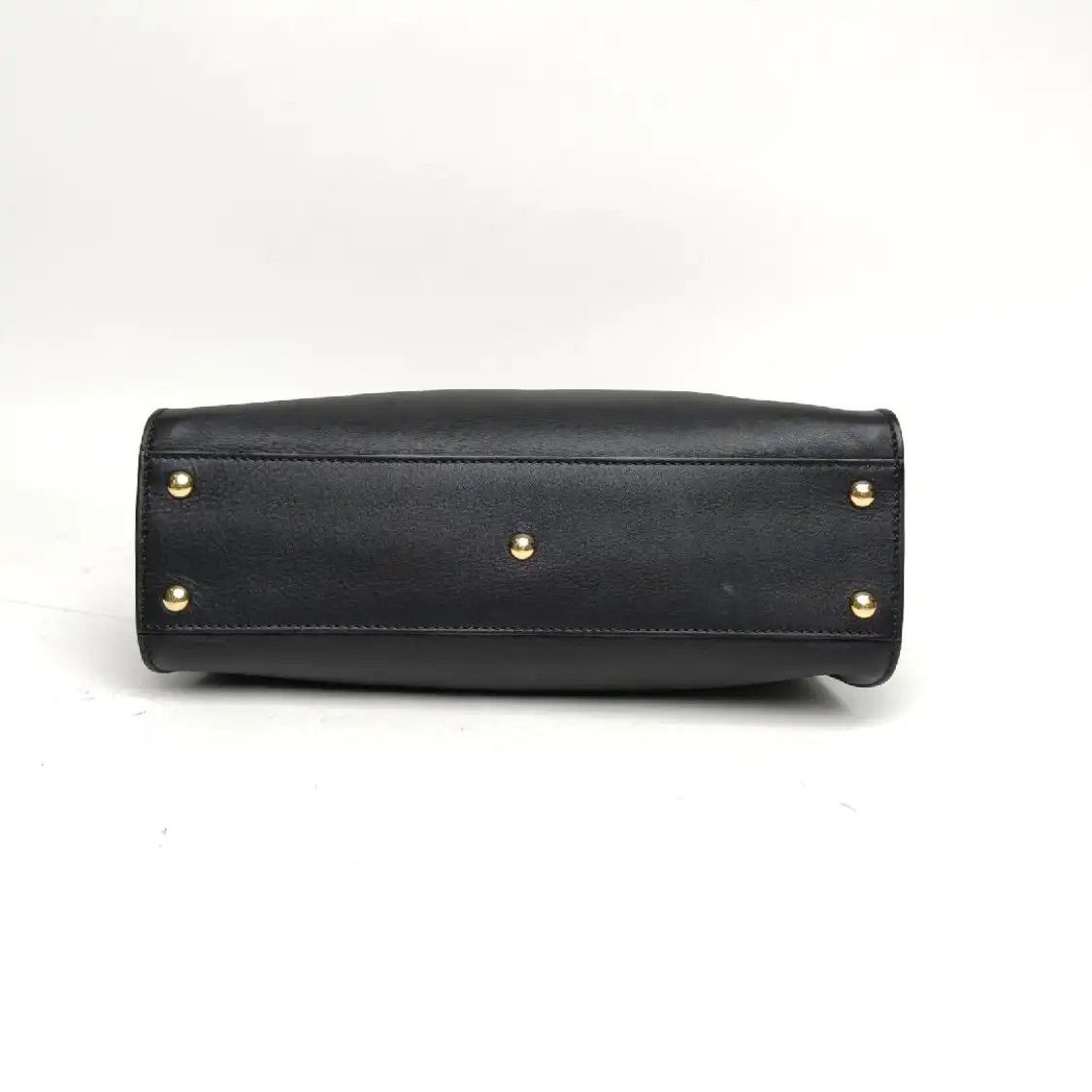 Fendi FENDI Peekaboo Medium black cowhide leather shoulder bag detachable strap Size ONE SIZE - 9 Thumbnail
