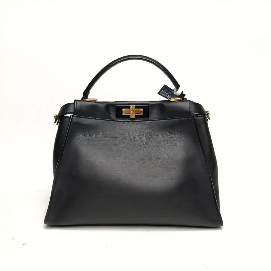 Fendi FENDI Peekaboo Medium black cowhide leather shoulder bag detachable strap Size ONE SIZE - 8 Thumbnail