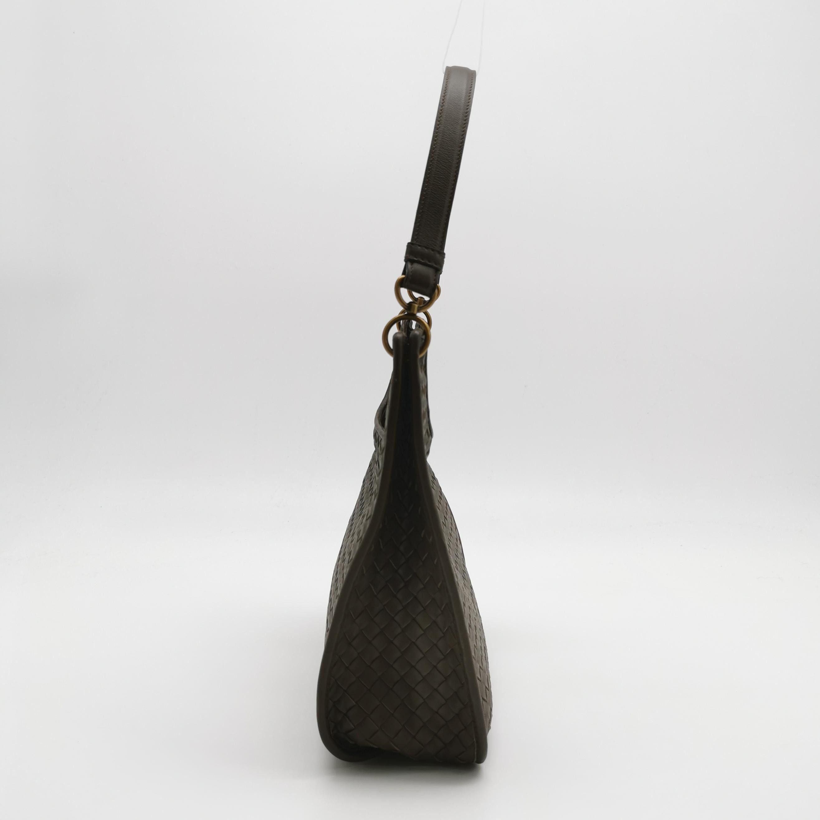Bottega Veneta Bottega Veneta Brown Intrecciato Leather Shoulder Bag Size ONE SIZE - 3 Thumbnail