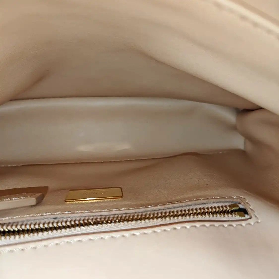 Fendi FENDI Peekaboo mini light pinksheepskin woven shoulder bag handbag crossbody bag Size ONE SIZE - 7 Thumbnail