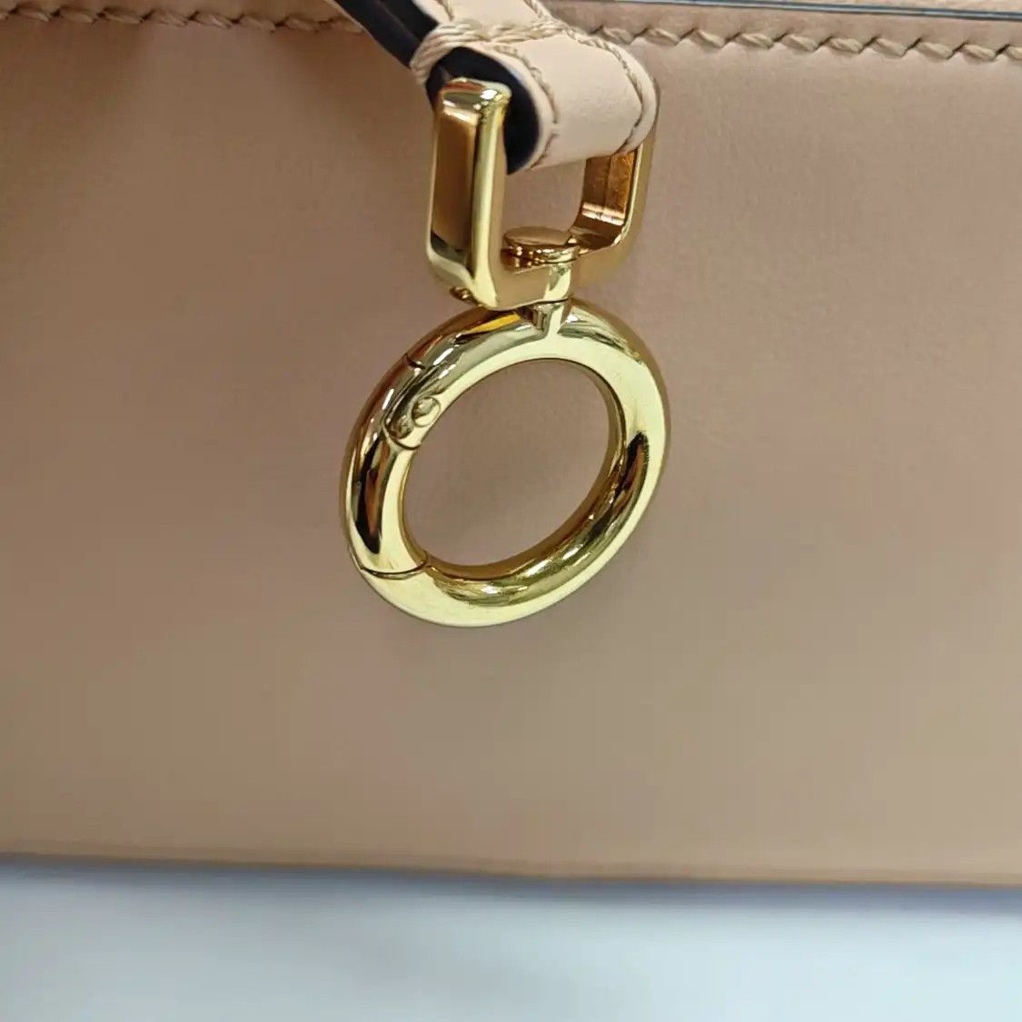 Fendi FENDI Peekaboo mini light pinksheepskin woven shoulder bag handbag crossbody bag Size ONE SIZE - 12 Thumbnail