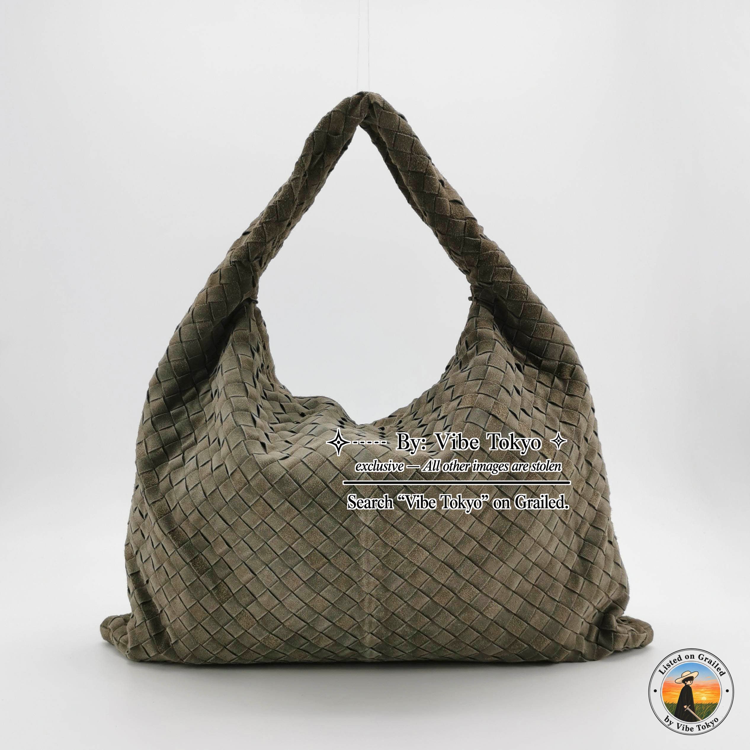 Bottega Veneta Bottega Veneta Suede Intrecciato Hop Bag Large Size ONE SIZE - 5 Thumbnail