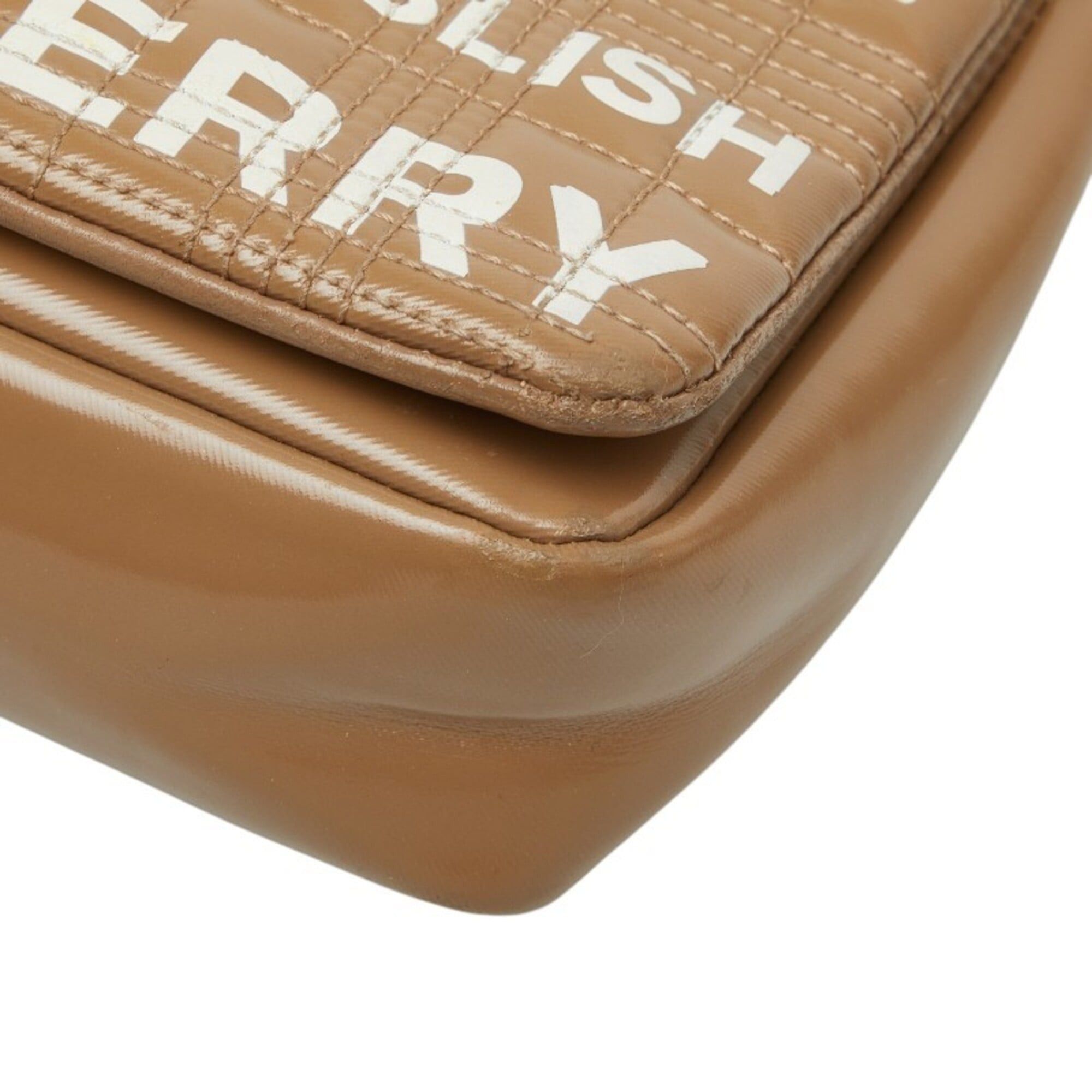 Burberry Burberry TB Small Laura Quilted Chain Shoulder Bag, Beige Leather, Women's. Size ONE SIZE - 4 Thumbnail