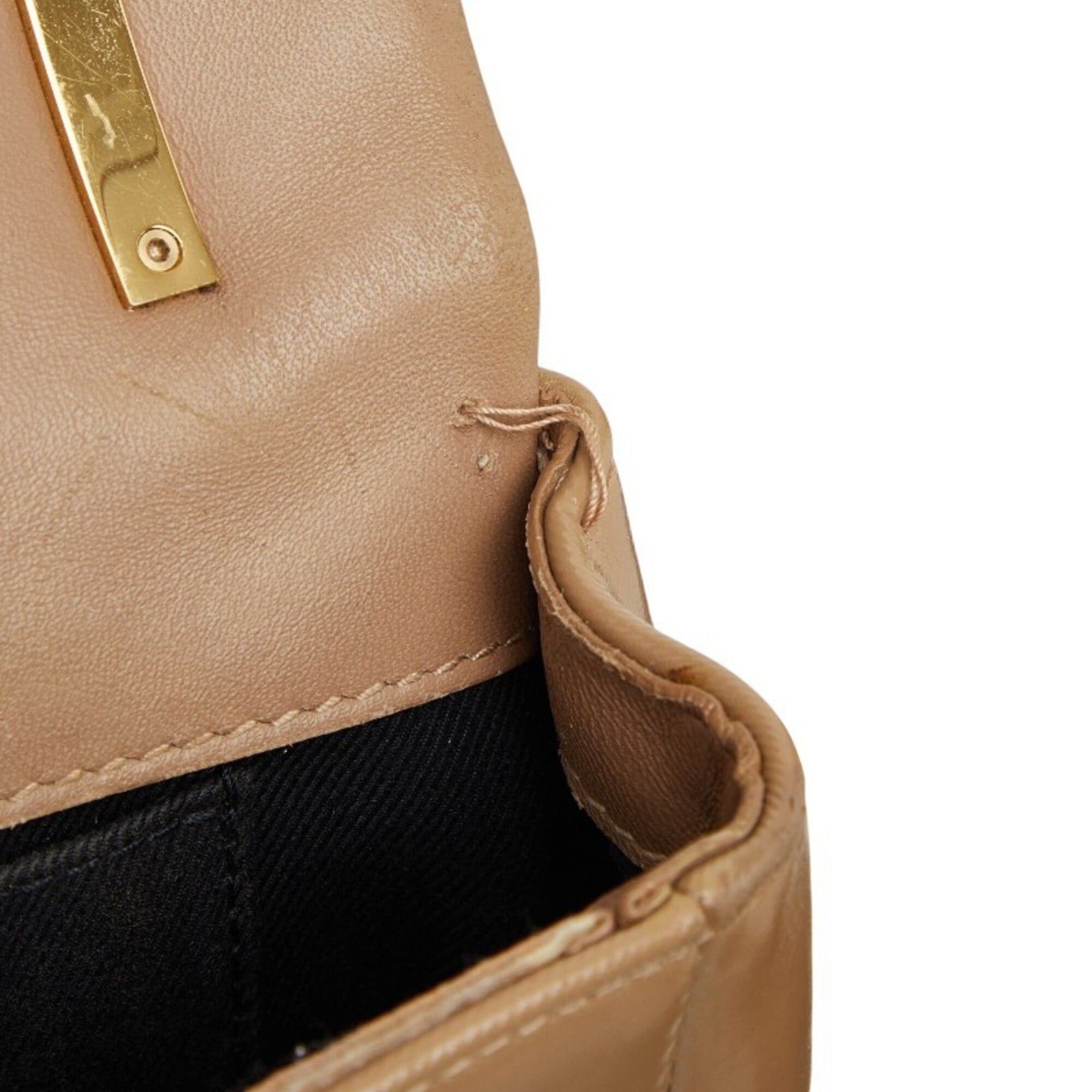 Burberry Burberry TB Small Laura Quilted Chain Shoulder Bag, Beige Leather, Women's. Size ONE SIZE - 10 Thumbnail