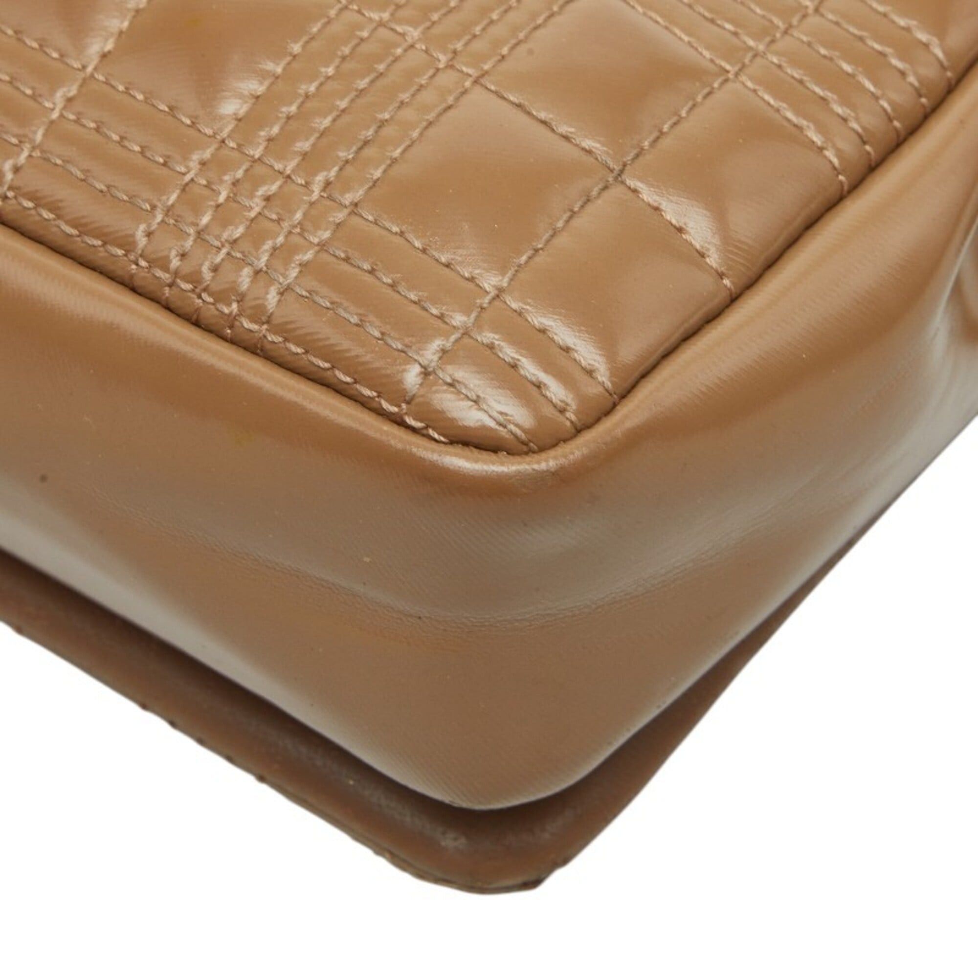Burberry Burberry TB Small Laura Quilted Chain Shoulder Bag, Beige Leather, Women's. Size ONE SIZE - 7 Thumbnail