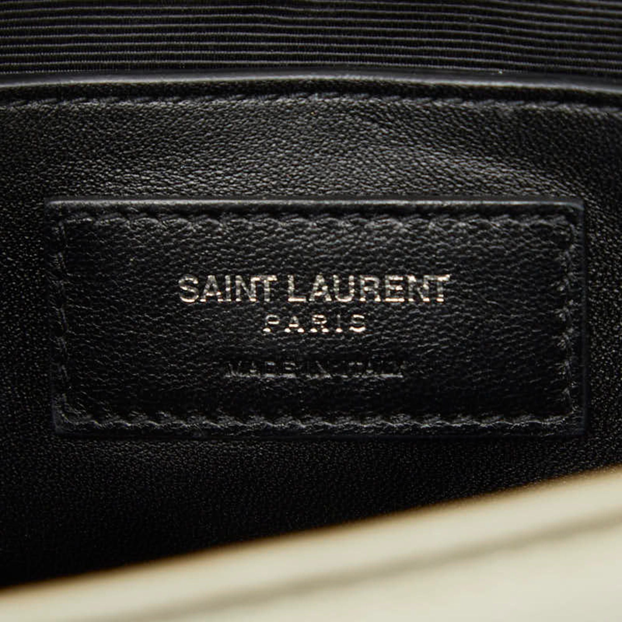 Saint Laurent Paris Saint Laurent Cassandra Kate YSL Logo Chain Shoulder Bag 364021 White Black Leather Women's SAINT LAURENT Size ONE SIZE - 10 Thumbnail