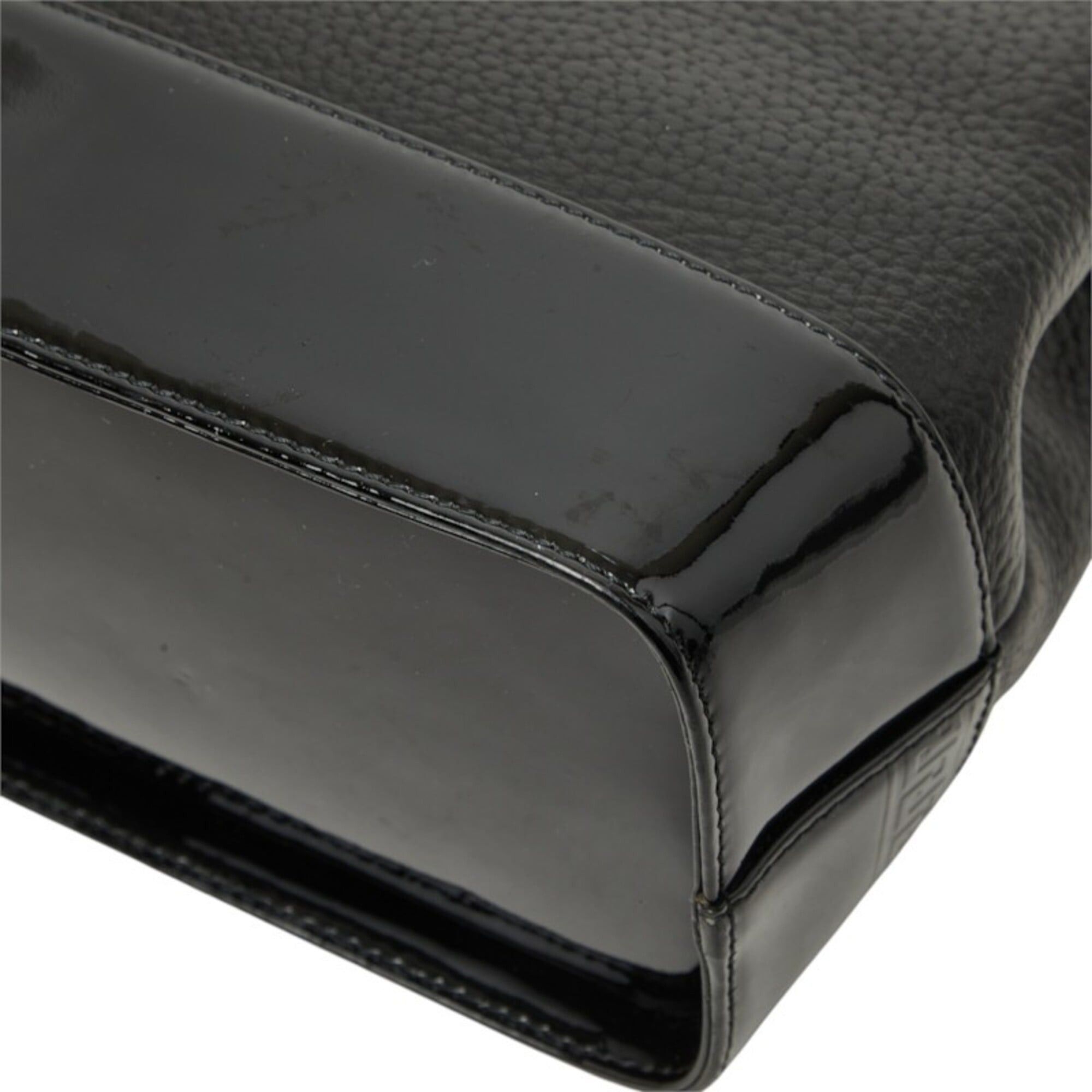 Versace Versace Sunburst Handbag, Black Gold Leather Enamel, Women's VERSACE Size ONE SIZE - 6 Thumbnail