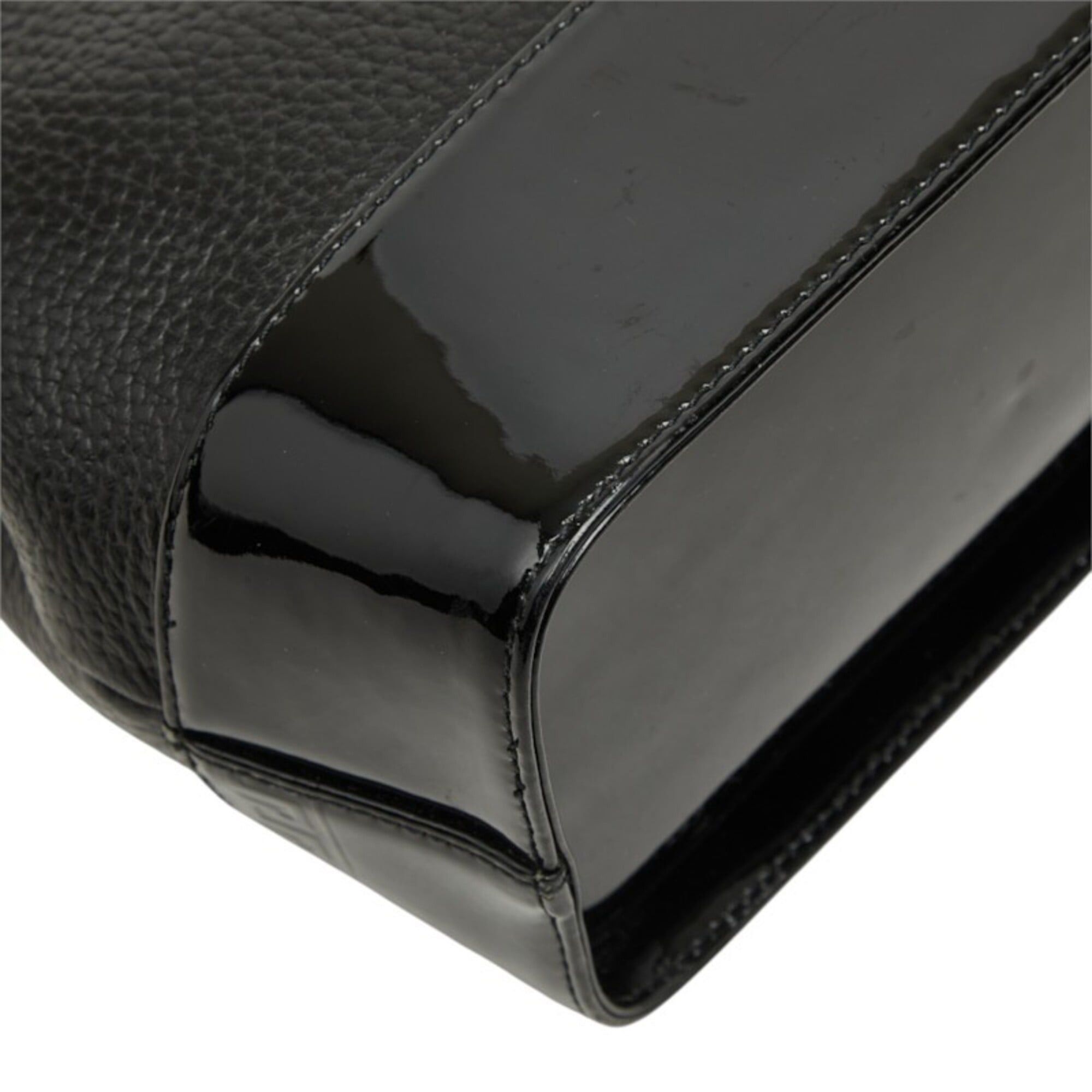 Versace Versace Sunburst Handbag, Black Gold Leather Enamel, Women's VERSACE Size ONE SIZE - 7 Thumbnail