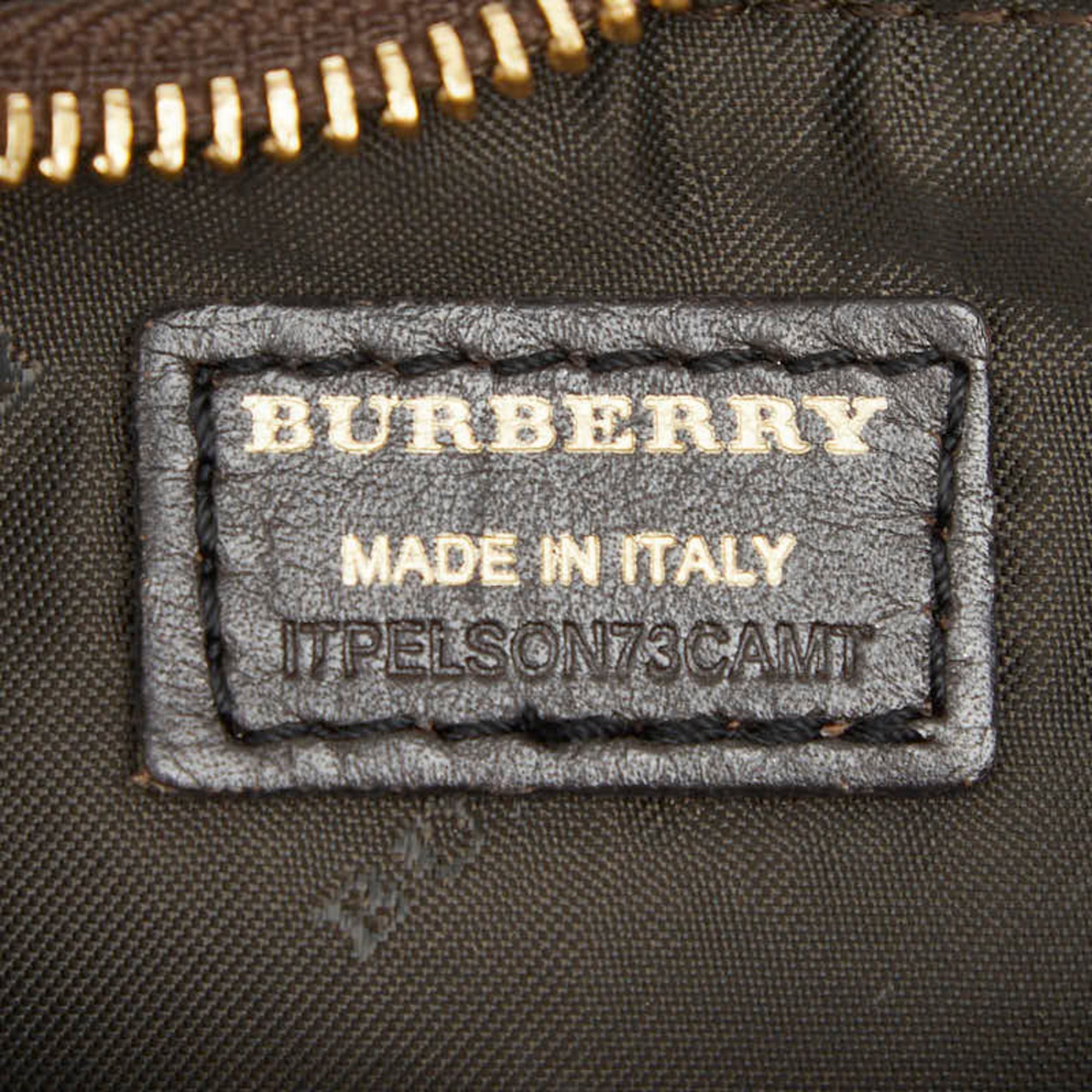 Burberry Burberry Nova Check Shadow Horse Chain Handbag Pouch Beige Brown Leather Women's BURBERRY Size ONE SIZE - 10 Thumbnail