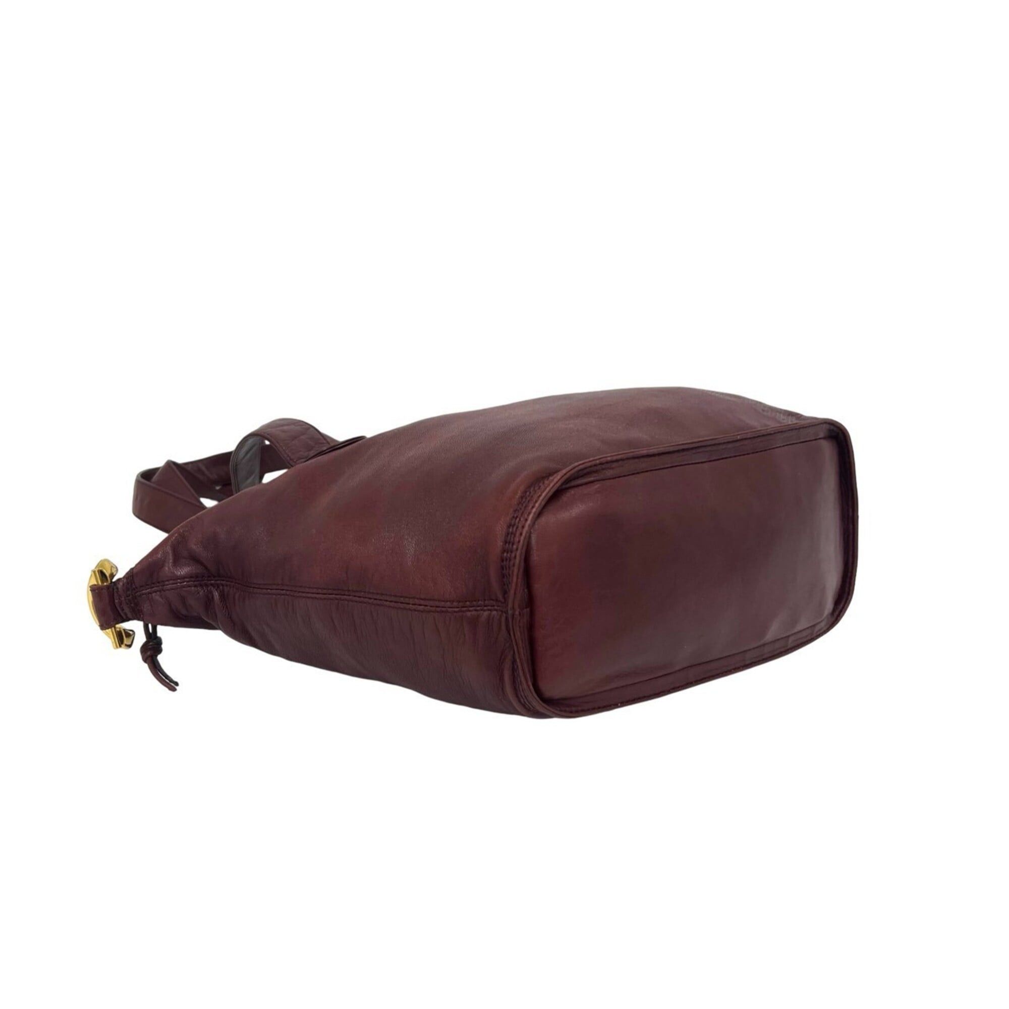 Loewe LOEWE Vintage Anagram Logo Nappa Leather Semi-Shoulder Bag Mini Tote Bordeaux 19356 Size ONE SIZE - 7 Thumbnail