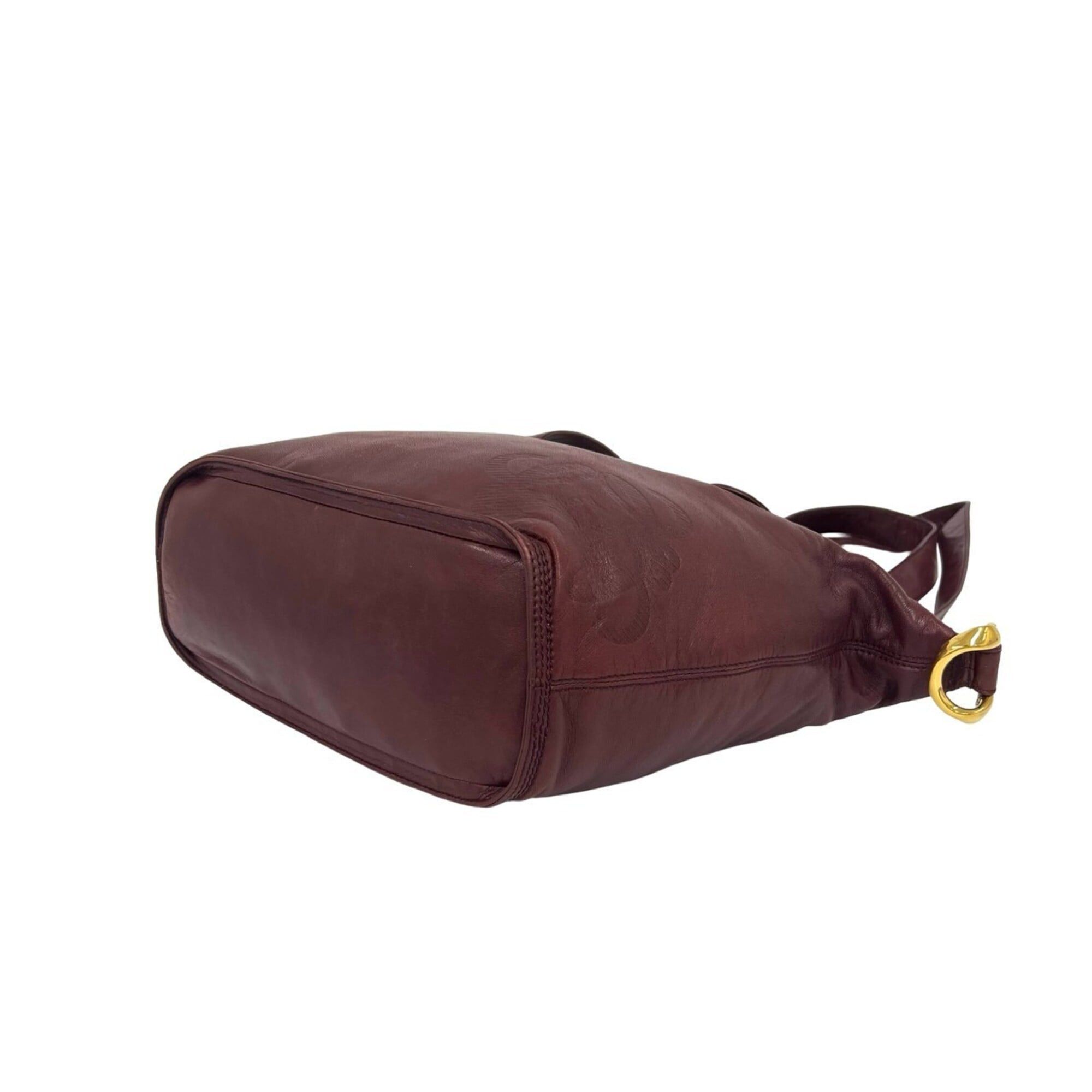 Loewe LOEWE Vintage Anagram Logo Nappa Leather Semi-Shoulder Bag Mini Tote Bordeaux 19356 Size ONE SIZE - 8 Thumbnail