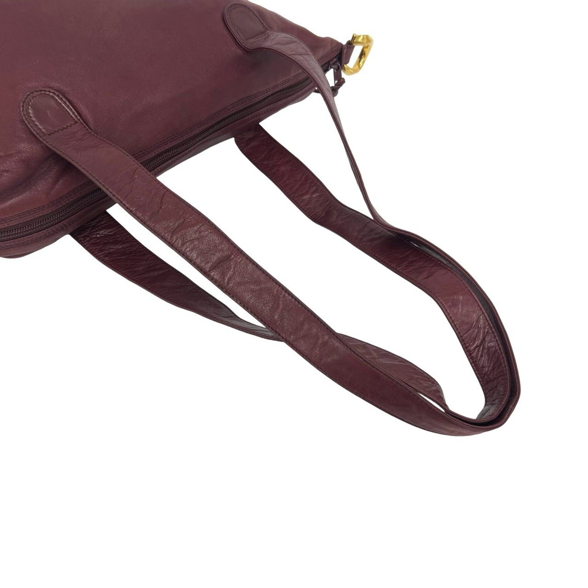 Loewe LOEWE Vintage Anagram Logo Nappa Leather Semi-Shoulder Bag Mini Tote Bordeaux 19356 Size ONE SIZE - 4 Thumbnail