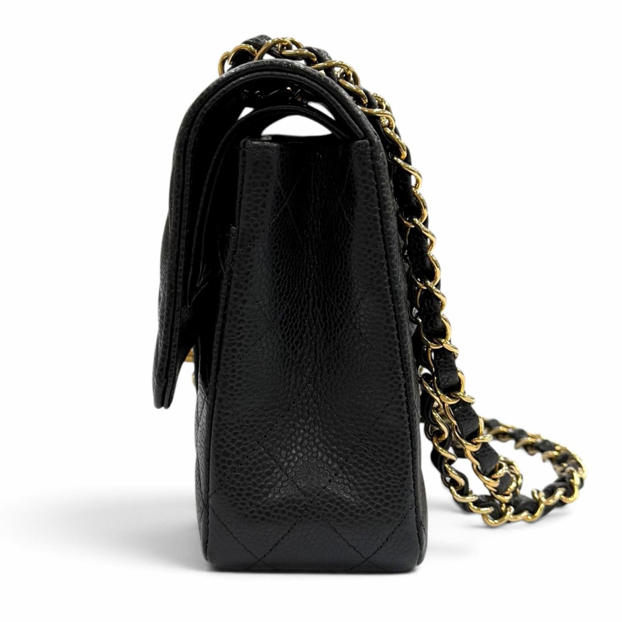 Chanel CHANEL A01112 Matelassé 25 Caviar Skin Shoulder Bag with Random Serial Number, Black Gold Hardware, Made in France, Women's, Dust Bag. Size ONE SIZE - 5 Thumbnail