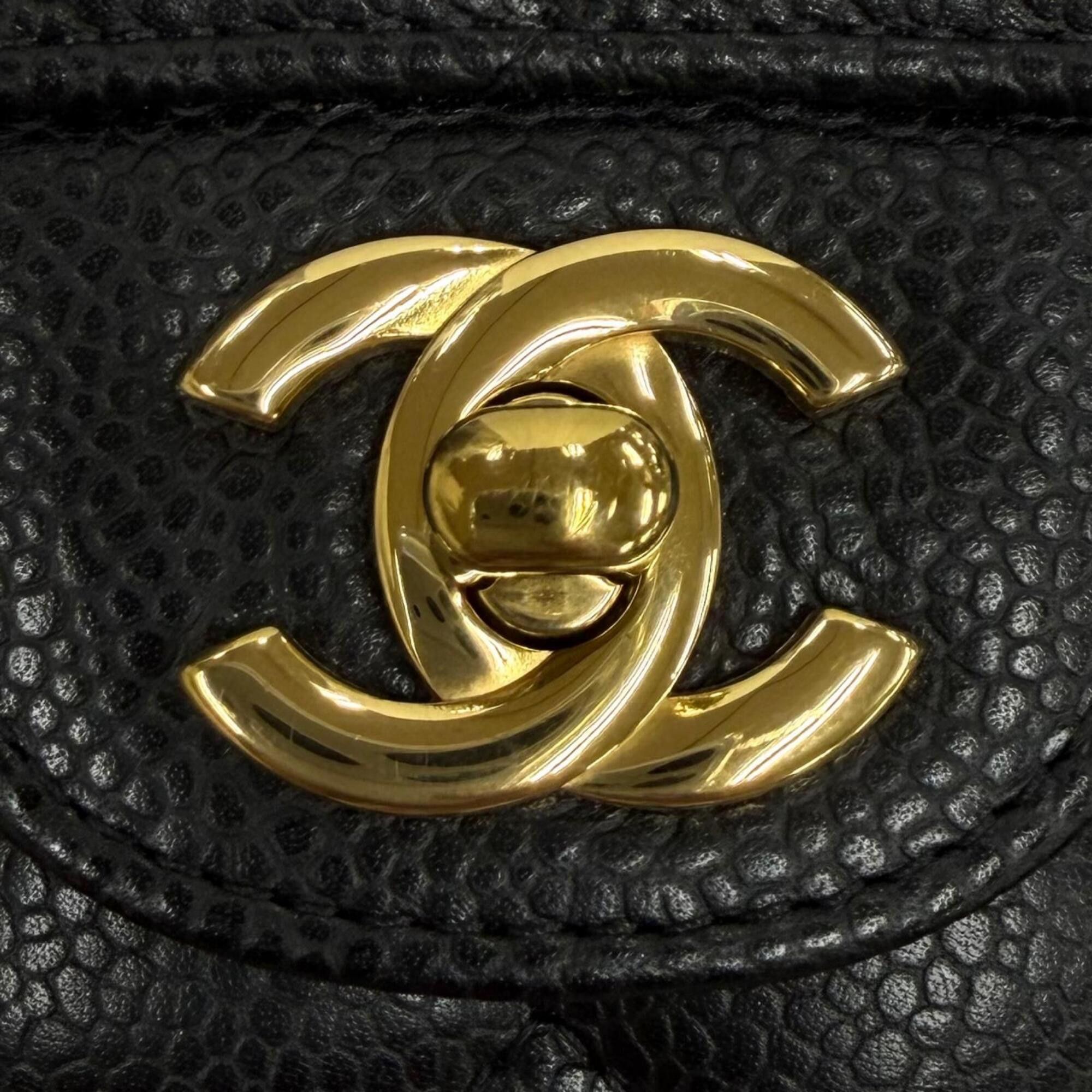 Chanel CHANEL A01112 Matelassé 25 Caviar Skin Shoulder Bag with Random Serial Number, Black Gold Hardware, Made in France, Women's, Dust Bag. Size ONE SIZE - 10 Thumbnail