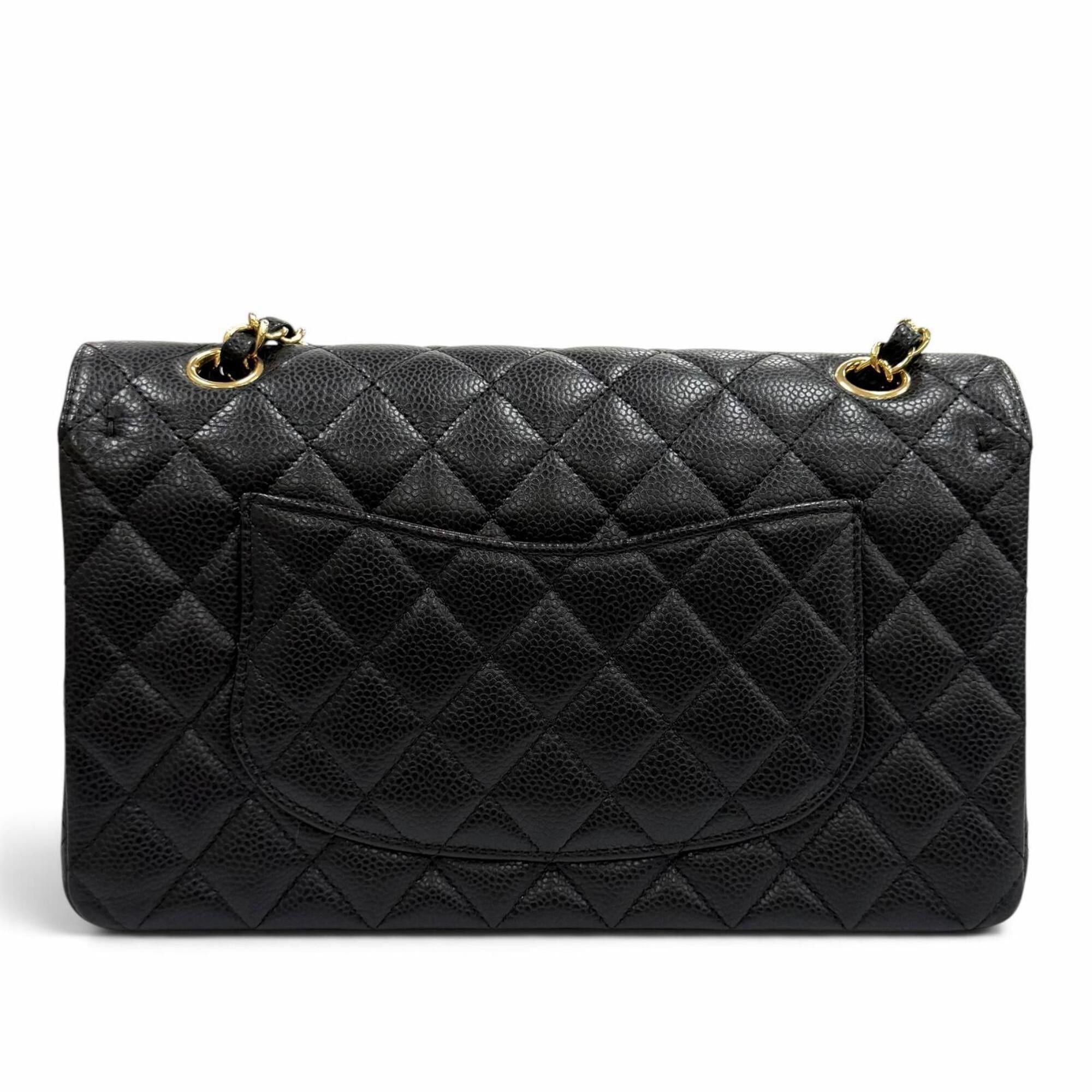 Chanel CHANEL A01112 Matelassé 25 Caviar Skin Shoulder Bag with Random Serial Number, Black Gold Hardware, Made in France, Women's, Dust Bag. Size ONE SIZE - 4 Thumbnail