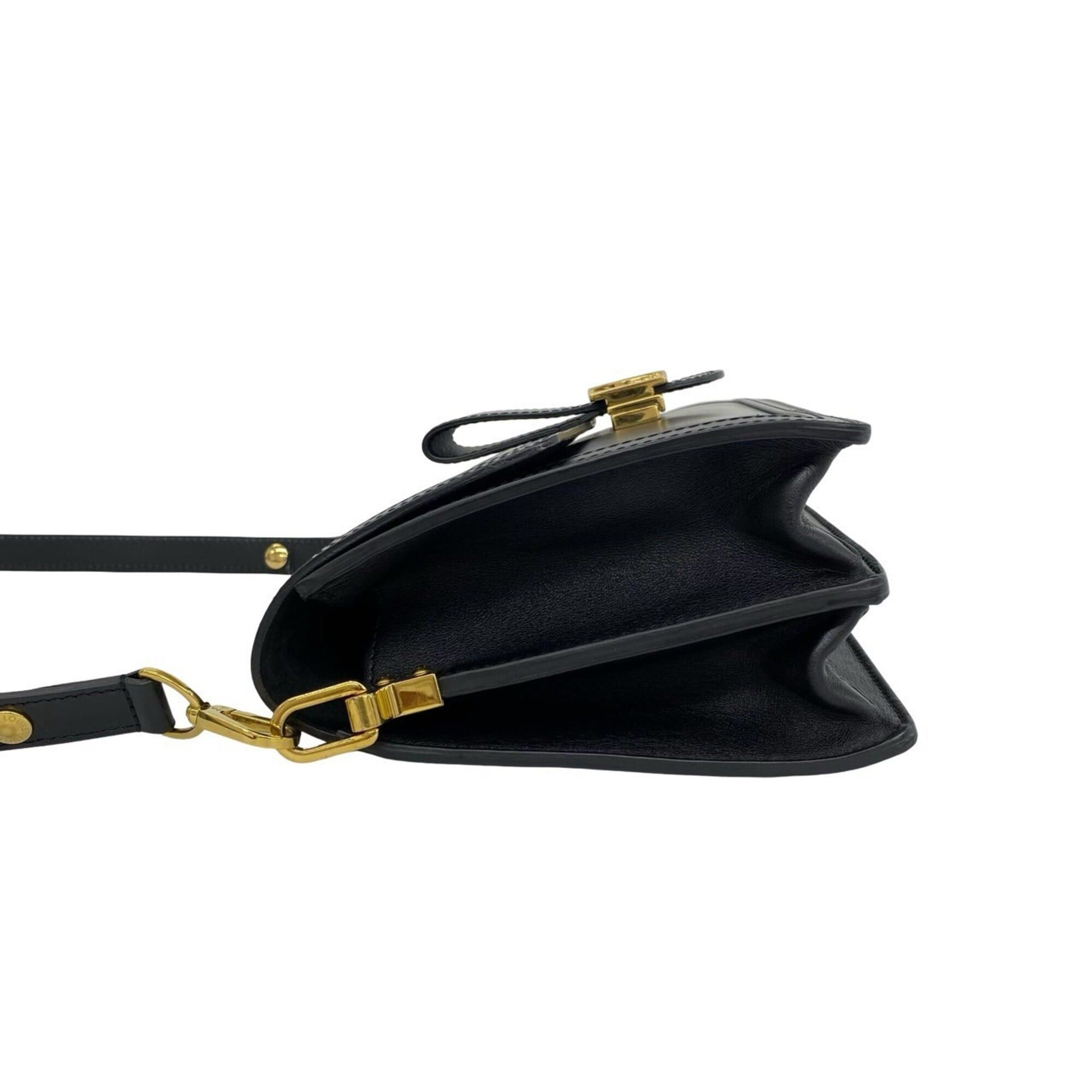Louis Vuitton LOUIS VUITTON Dauphine MM Logo Hardware Leather Shoulder Bag Pouch Black 35794 Size ONE SIZE - 5 Thumbnail