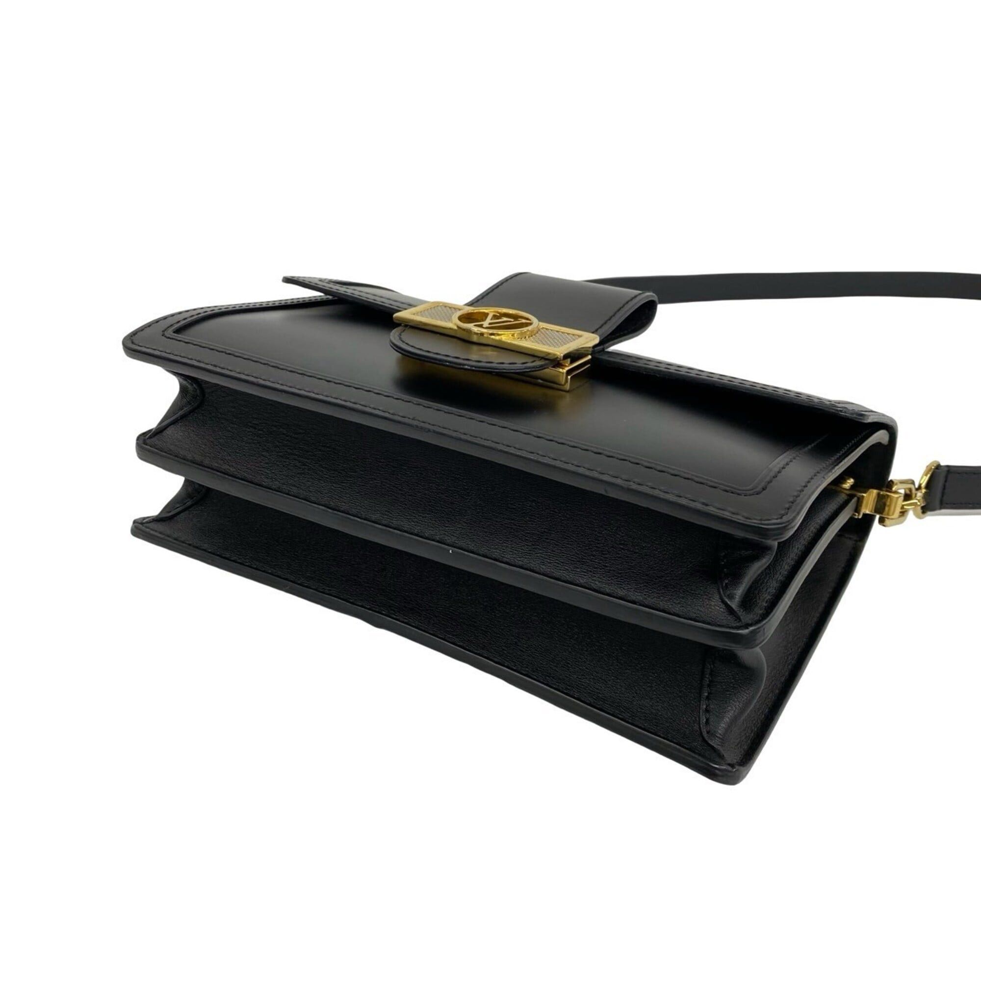 Louis Vuitton LOUIS VUITTON Dauphine MM Logo Hardware Leather Shoulder Bag Pouch Black 35794 Size ONE SIZE - 8 Thumbnail