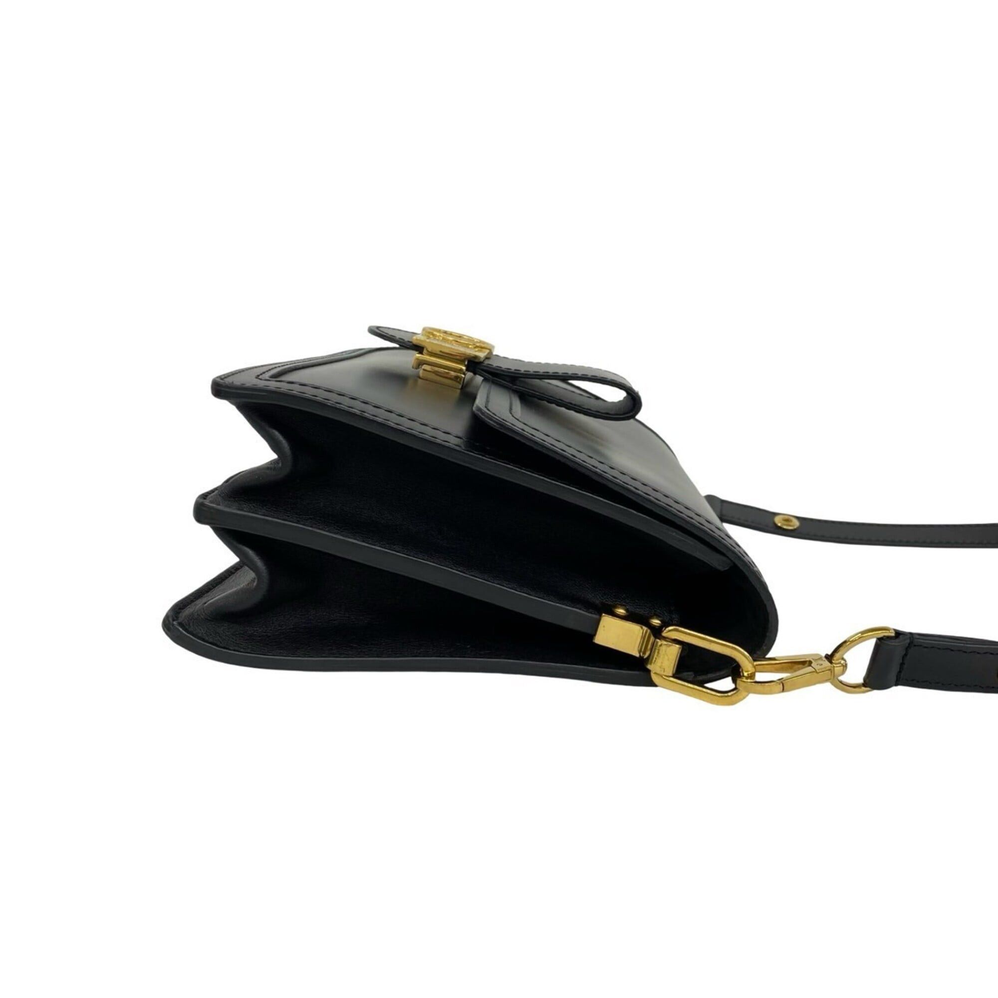 Louis Vuitton LOUIS VUITTON Dauphine MM Logo Hardware Leather Shoulder Bag Pouch Black 35794 Size ONE SIZE - 6 Thumbnail