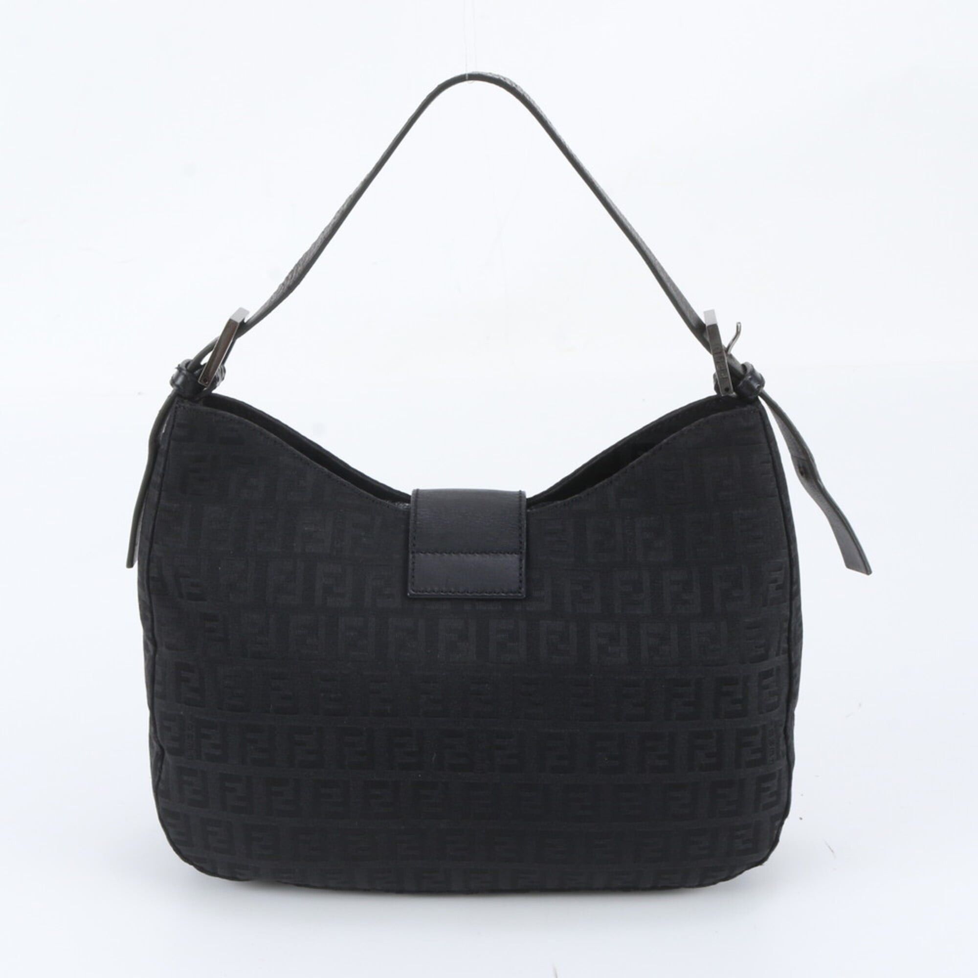 Fendi Fendi Zucchino Mamma Bucket Leather Shoulder Bag Handbag Black Women's Size ONE SIZE - 3 Thumbnail