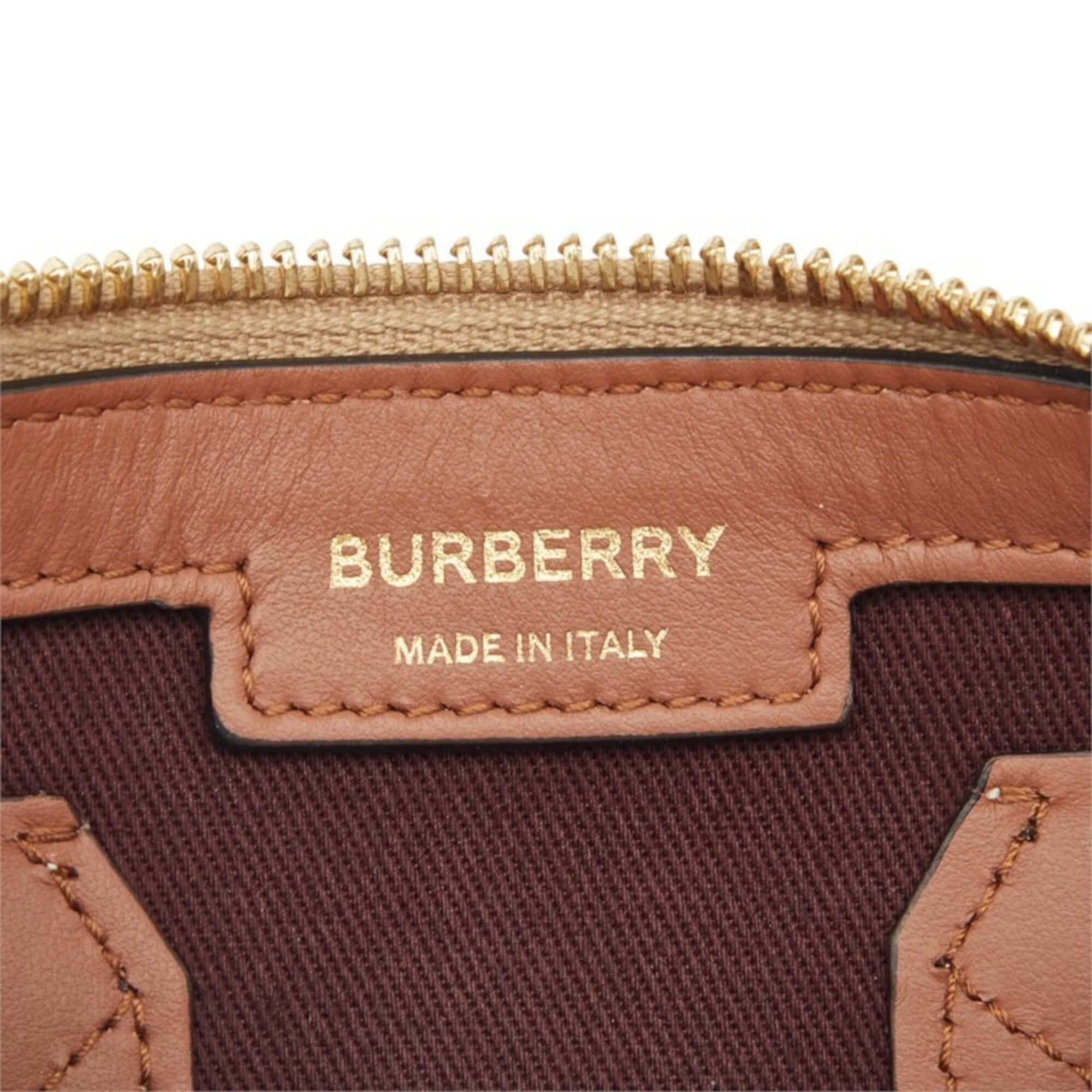 Burberry Burberry Nova Check Mini Bowling Bag Handbag Shoulder 2WAY Beige Brown Leather Women's BURBERRY Size ONE SIZE - 9 Thumbnail