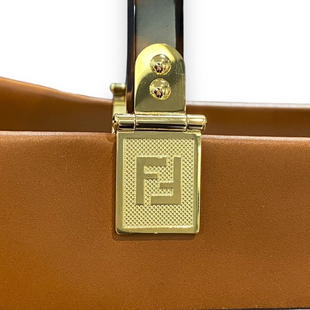 Fendi FENDI SUNSHINE Brown Calf Bag Brown Size M Size ONE SIZE - 6 Thumbnail