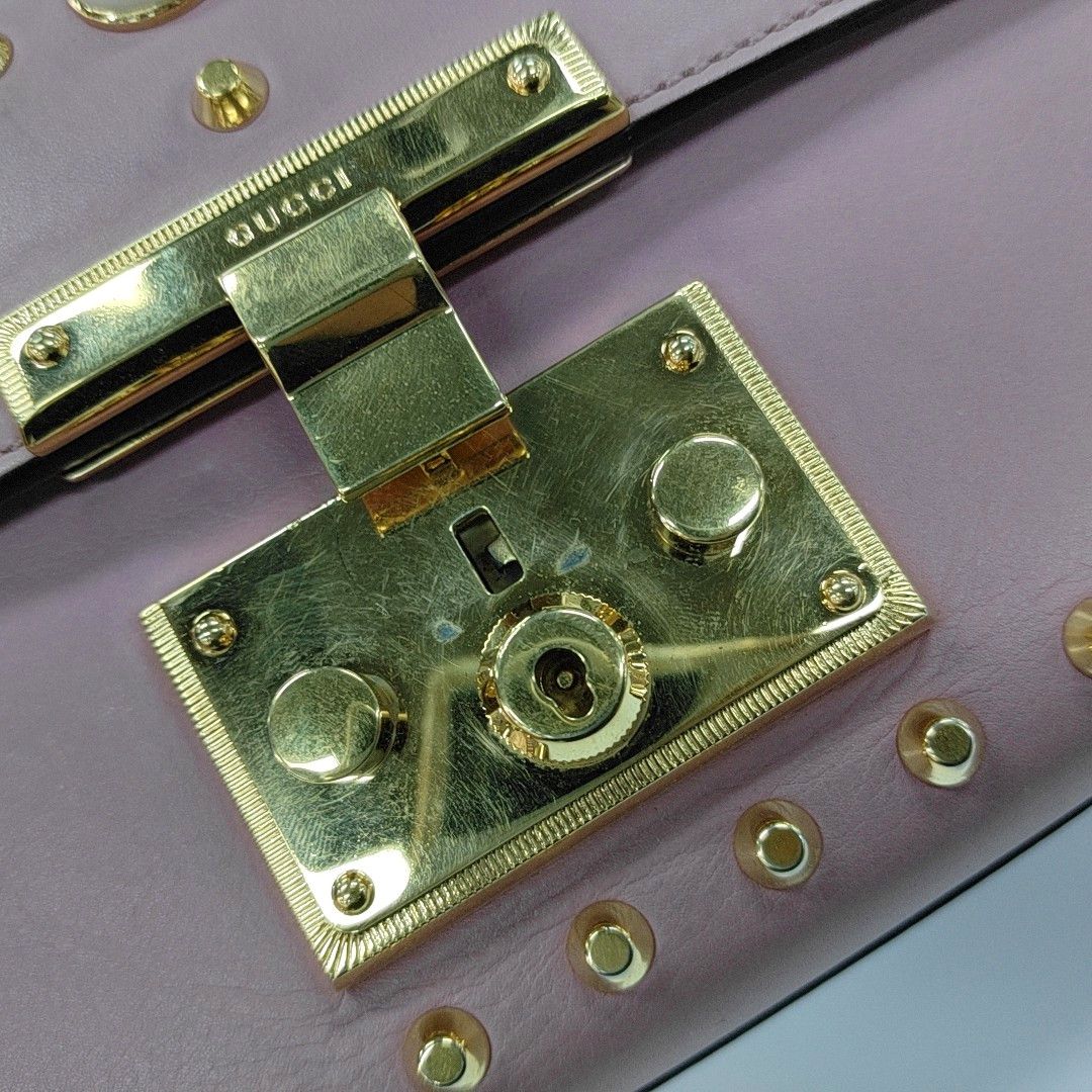 Gucci Gucci Padlock Studded Leather Shoulder Bag Size OS Size ONE SIZE - 11 Thumbnail