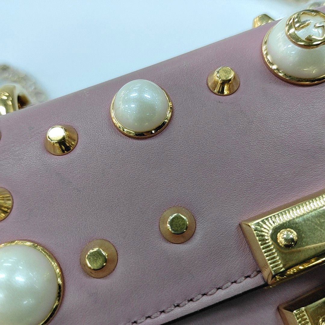 Gucci Gucci Padlock Studded Leather Shoulder Bag Size OS Size ONE SIZE - 9 Thumbnail