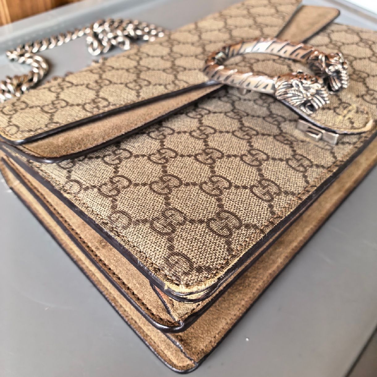 Gucci Gucci Dionysus GG Supreme Canvas Tiger Head Bag Size ONE SIZE - 9 Thumbnail
