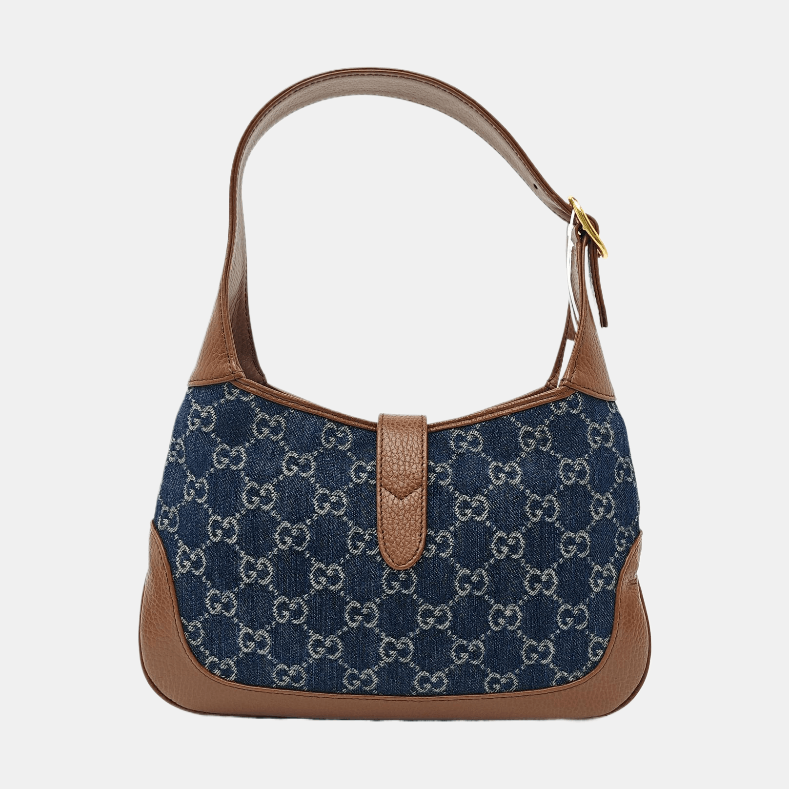 Gucci Gucci Jackie 1961 Blue Denim Monogram Shoulder Bag Size ONE SIZE - 5 Thumbnail
