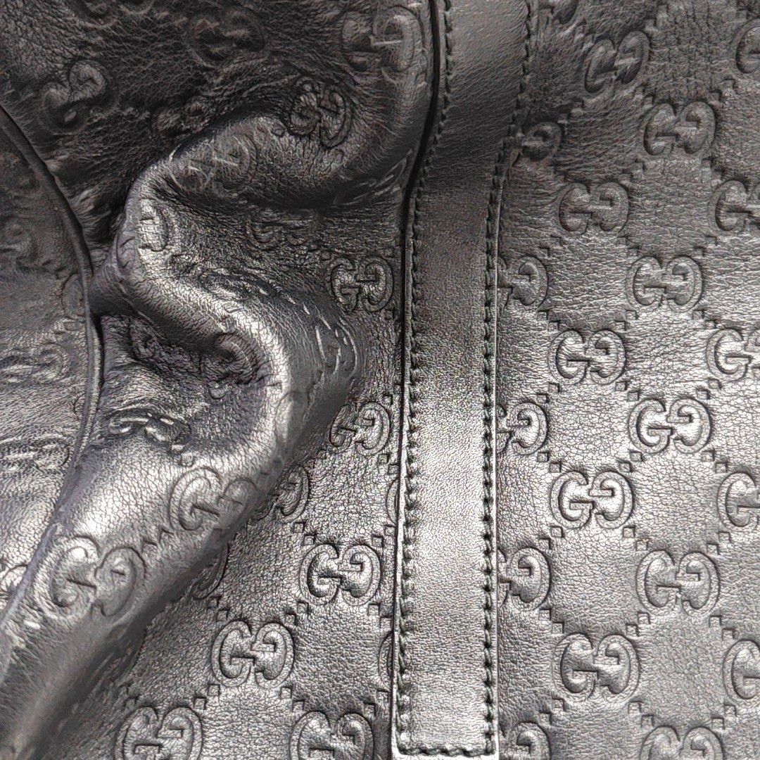 Gucci Gucci Black Leather Monogram Boston Bag ONE SIZE Size ONE SIZE - 13 Thumbnail