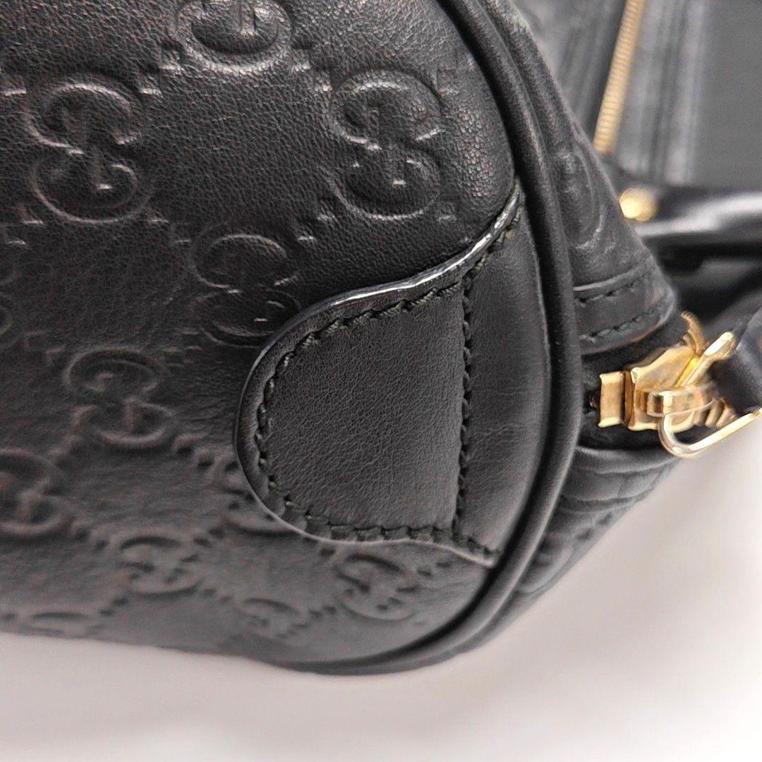 Gucci Gucci Black Leather Monogram Boston Bag ONE SIZE Size ONE SIZE - 11 Thumbnail