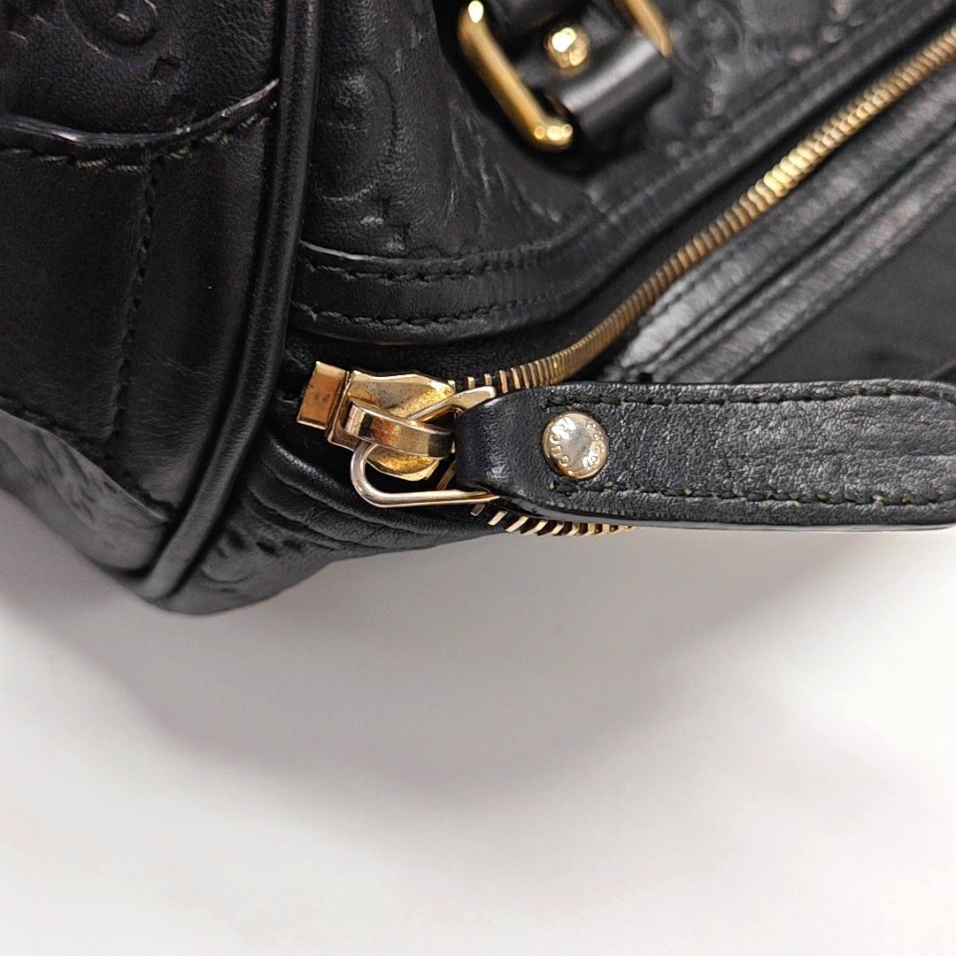 Gucci Gucci Black Leather Monogram Boston Bag ONE SIZE Size ONE SIZE - 14 Thumbnail