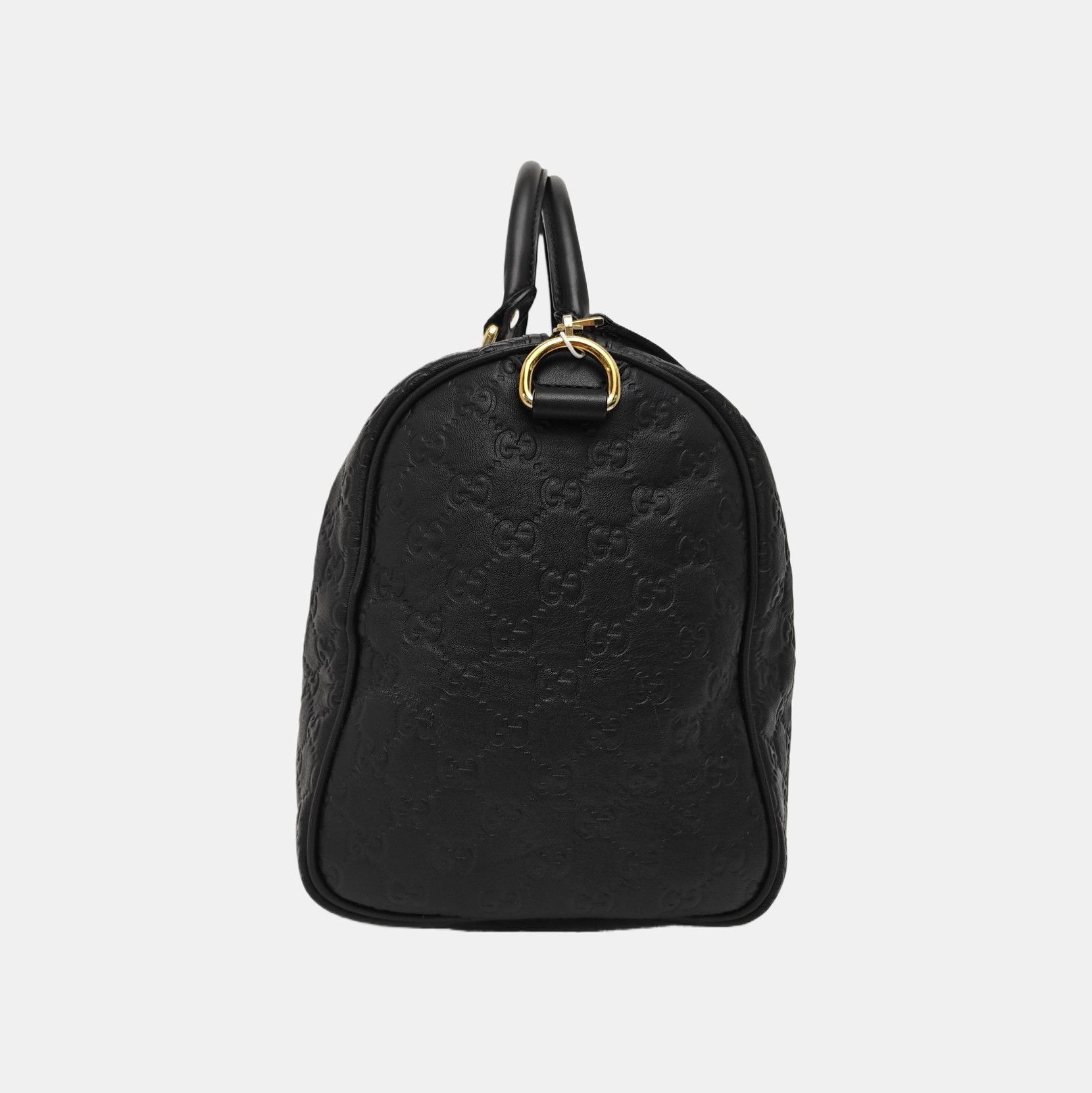 Gucci Gucci Black Leather Monogram Boston Bag ONE SIZE Size ONE SIZE - 4 Thumbnail
