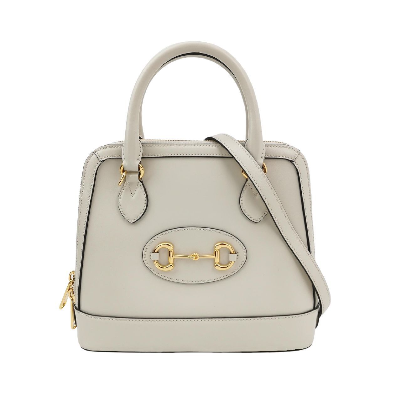 Gucci Gucci Horsebit 1955 Small Leather Handle Bag White Size ONE SIZE - 2 Thumbnail