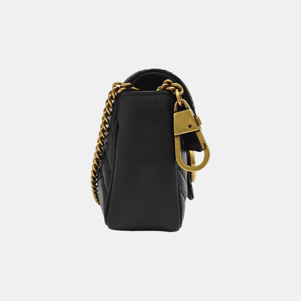 Gucci Gucci GG Marmont Matelasse Mini Shoulder Bag Black Size ONE SIZE - 4 Thumbnail