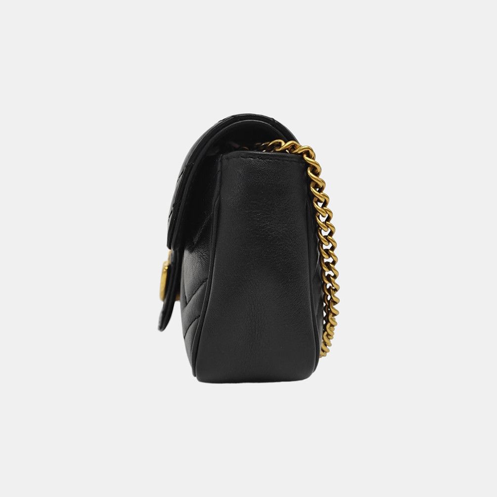 Gucci Gucci GG Marmont Matelasse Mini Shoulder Bag Black Size ONE SIZE - 3 Thumbnail