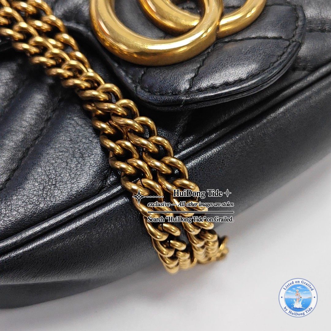 Gucci Gucci GG Marmont Matelasse Mini Shoulder Bag Black Size ONE SIZE - 19 Thumbnail