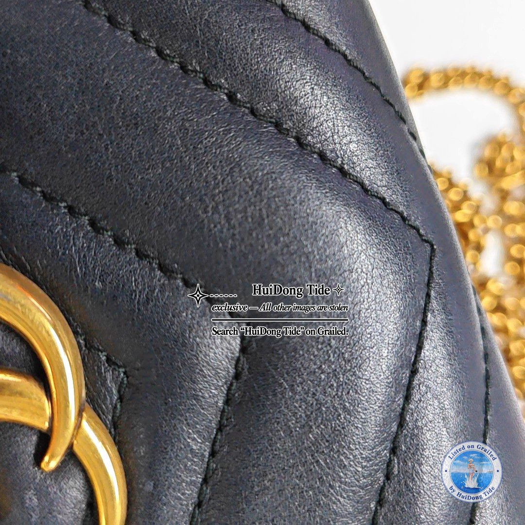 Gucci Gucci GG Marmont Matelasse Mini Shoulder Bag Black Size ONE SIZE - 11 Thumbnail